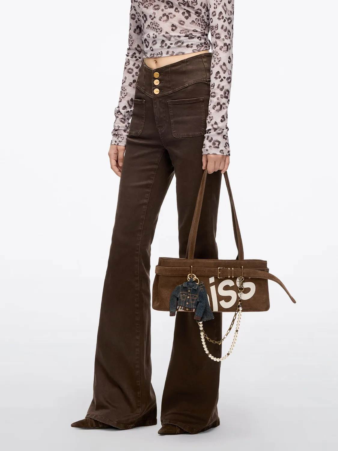 Miss Sixty Mini Jacket charm black denim vedhæng
