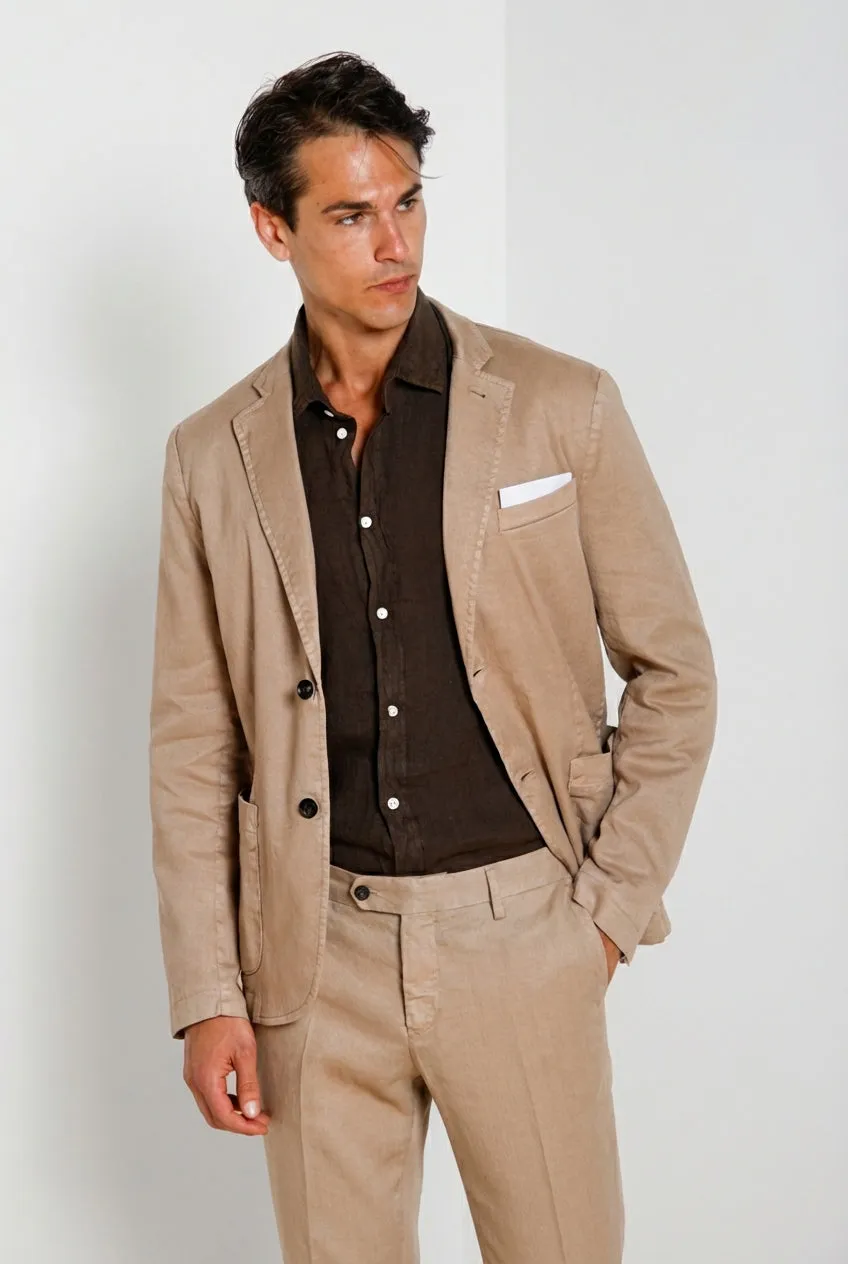 Mason's Torino skjorte brun 100% hør