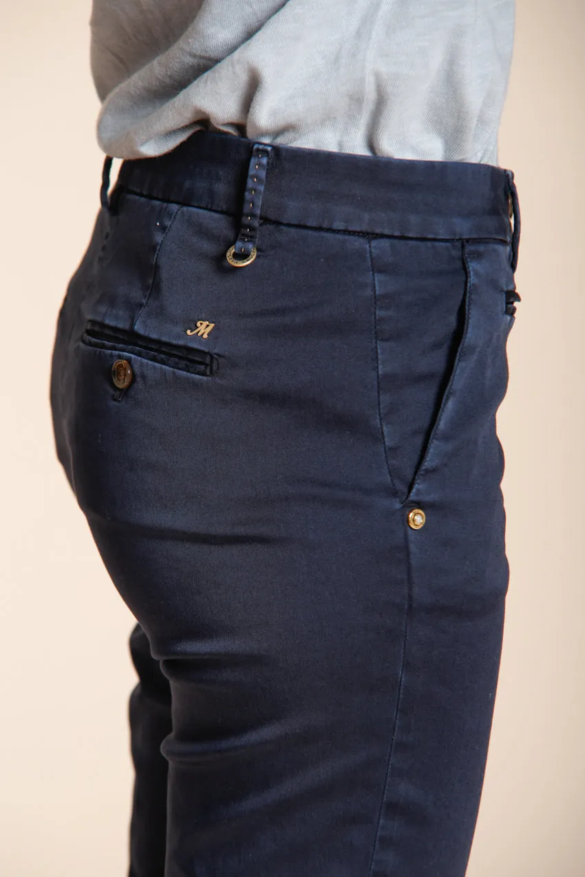 Mason's New York Slim chinos mørkeblå satin slim