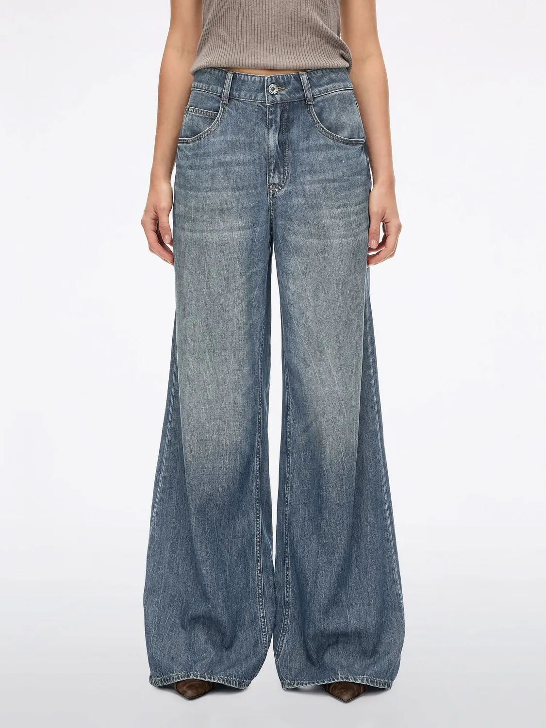 Miss Sixty Wide-Leg jeans grå høj talje