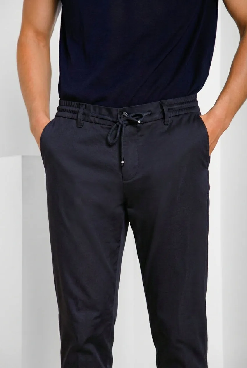 Mason's Milano Jogger Travel chinobukser natblå extra slim