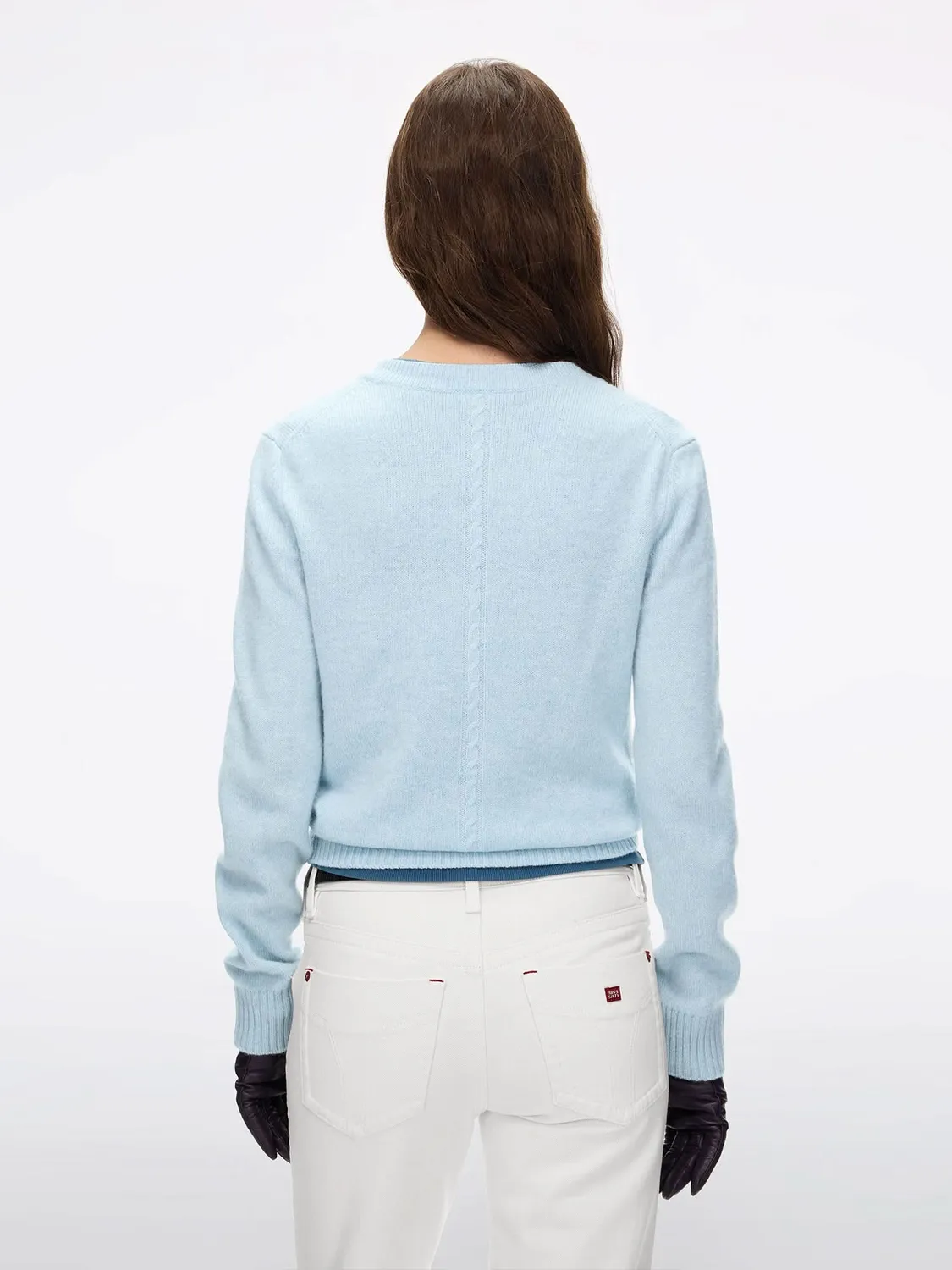 Miss Sixty Wool Knit Cardigan cardigan pastel blue merinould