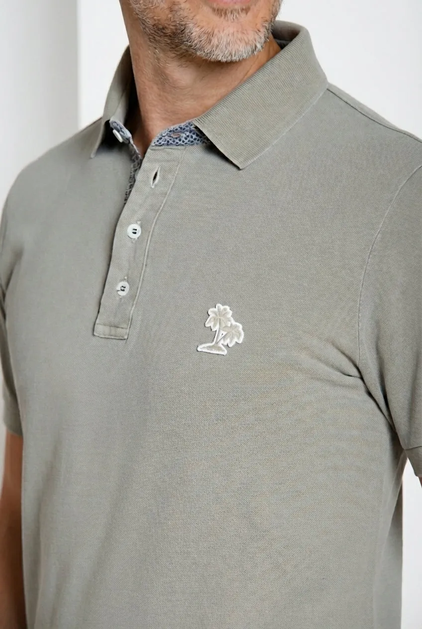 Mason's Leopardi poloskjorte sand piqué bomuld