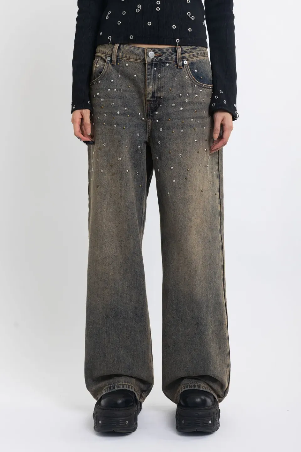 THE RAGGED PRIEST Shrapnel Dirty Wash baggy jeans nitter