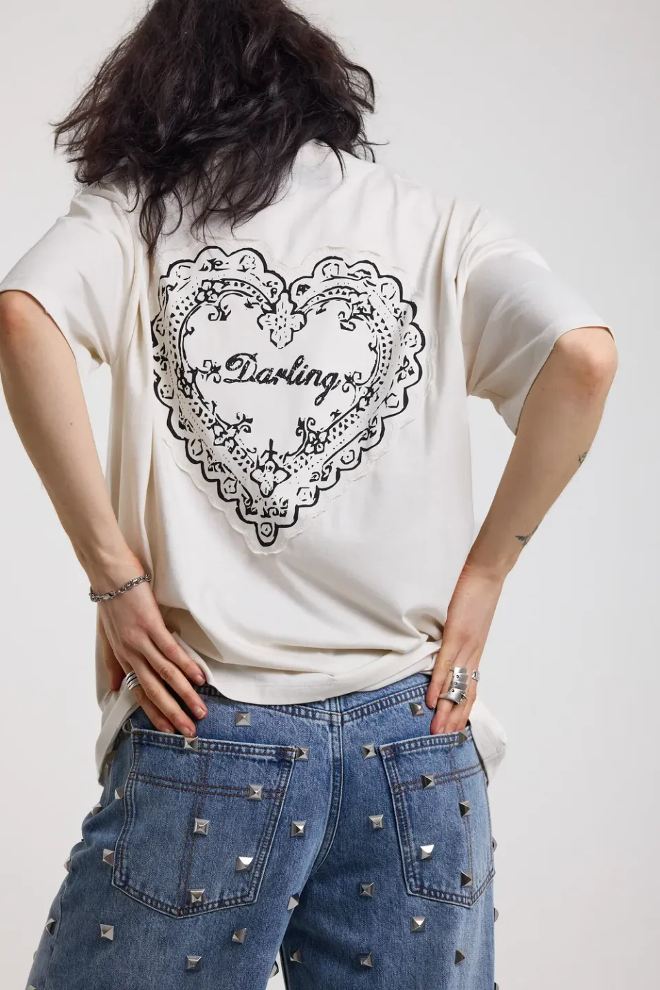 The Ragged Priest Sweetheart t-shirt off-white oversize