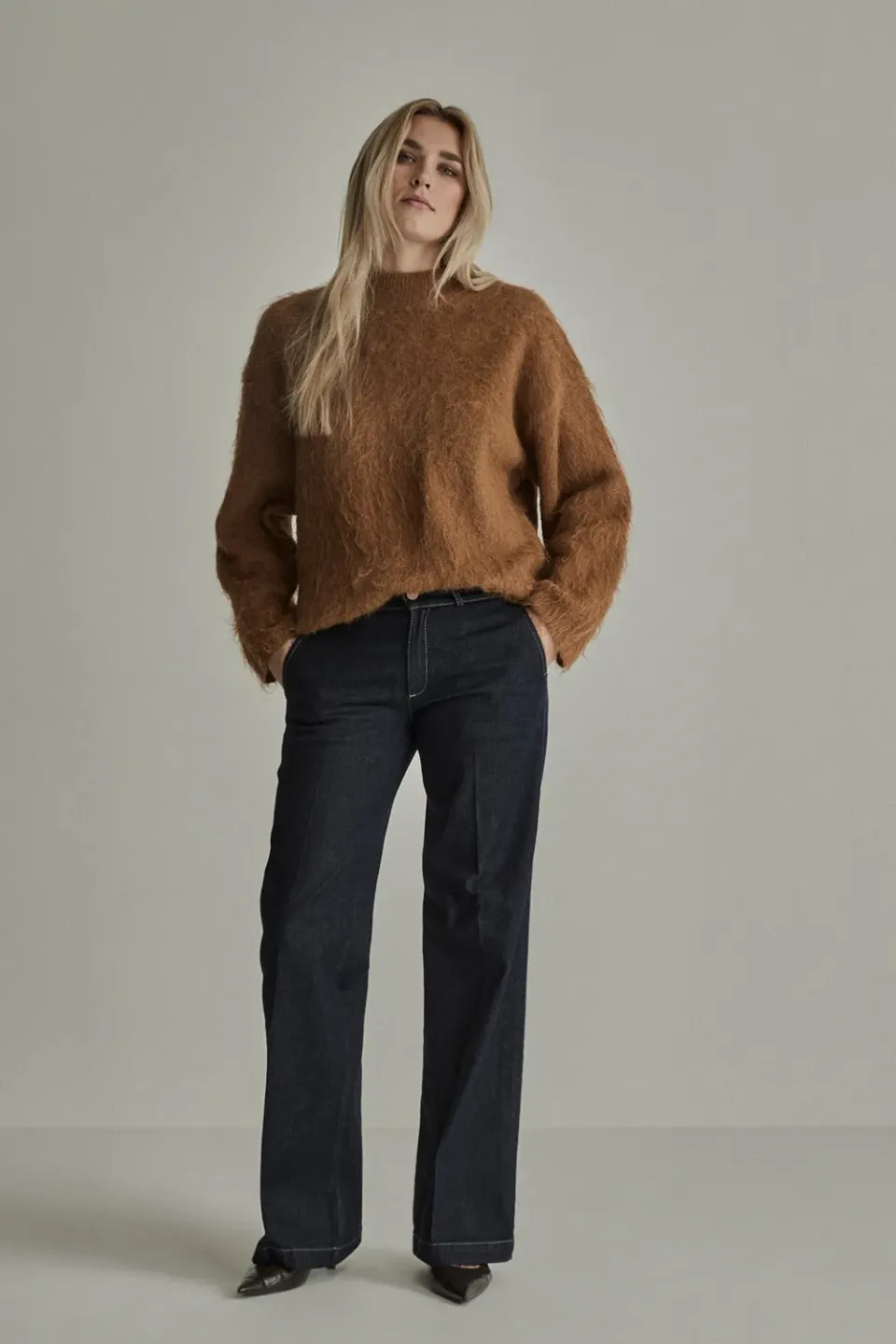 Para Mi Mira City jeans indigo - wide høj talje