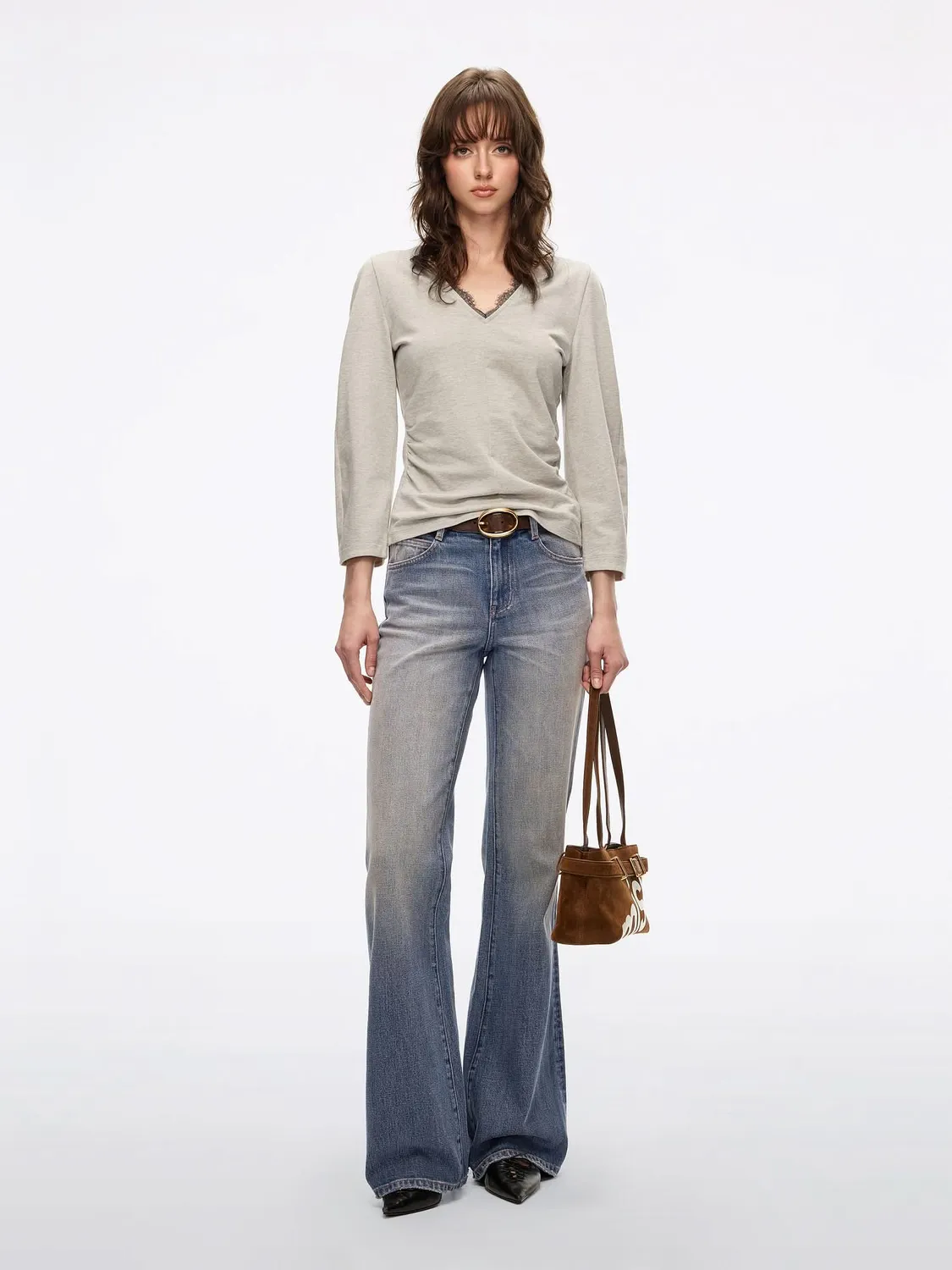 Miss Sixty Flare jeans nostalgisk blå slidte høj talje