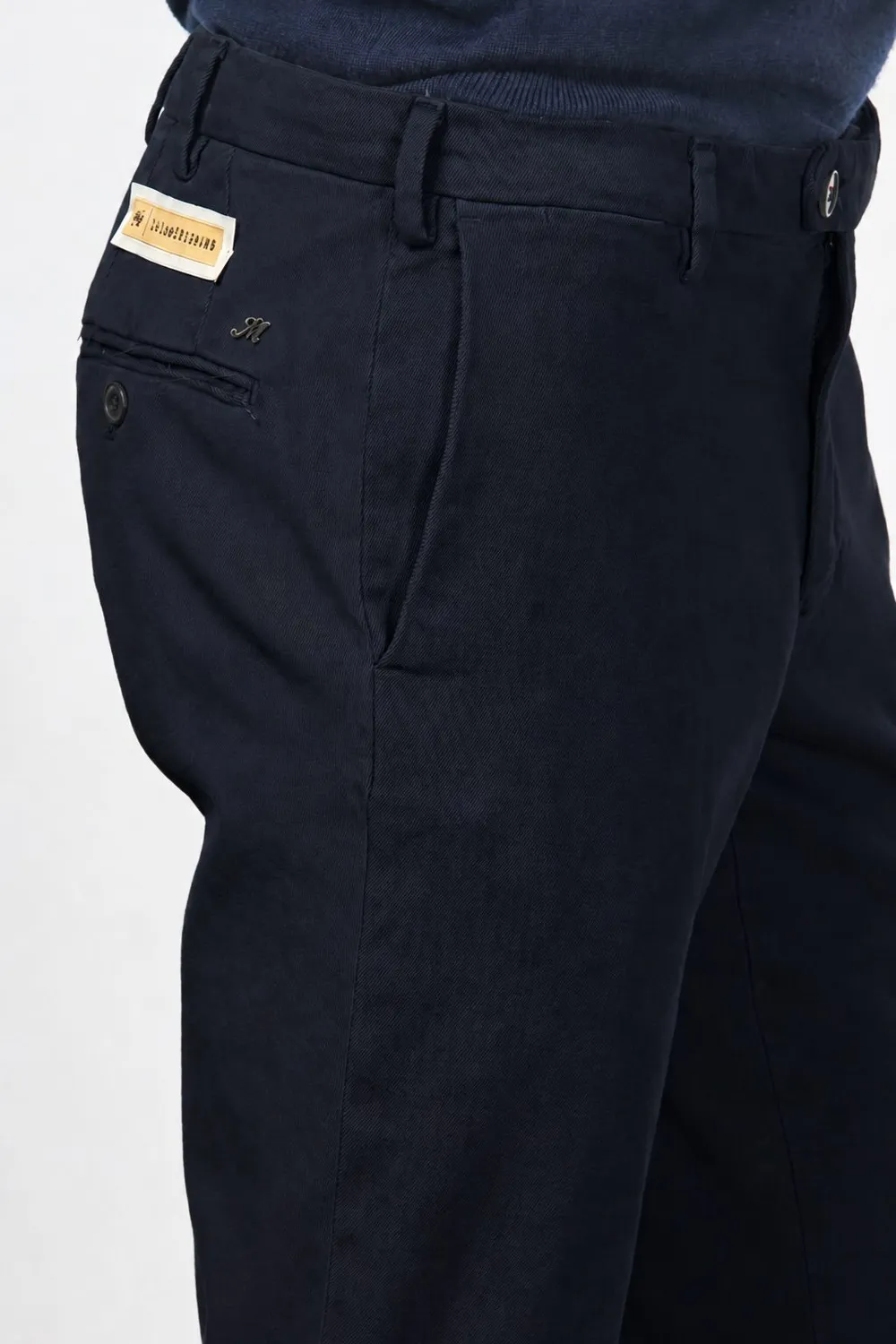 Mason's Paris chinos navy tapered cashmere