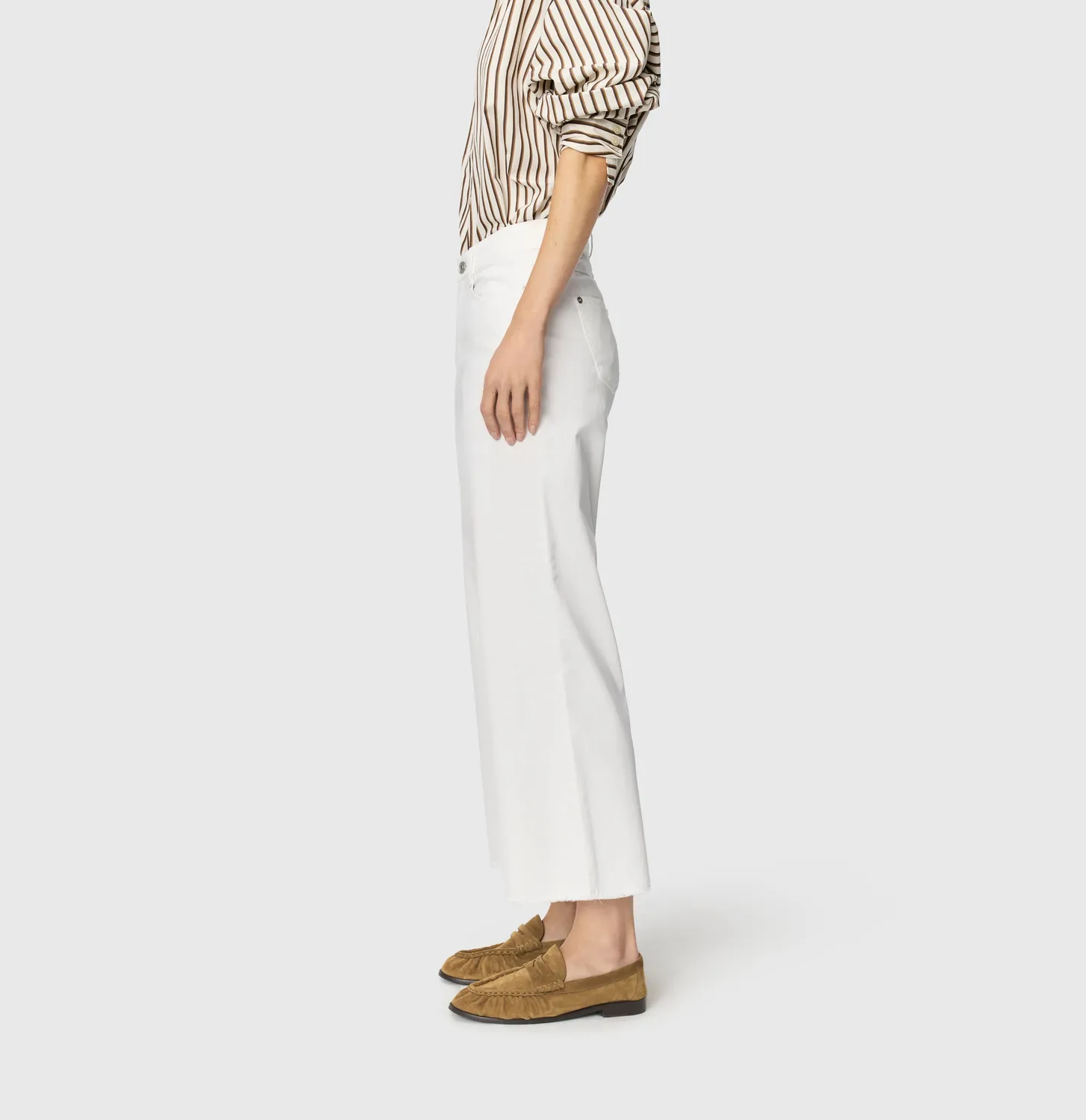 MAC Dream Wide Cropped jeans hvid wide fit