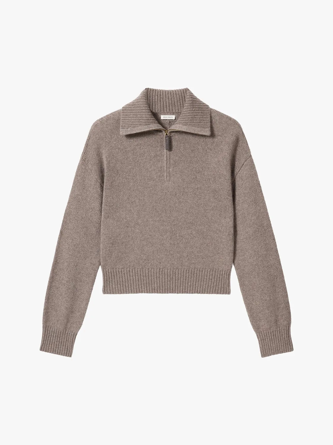 Miss Sixty cashmere striktrøje mørk kaki lynlås