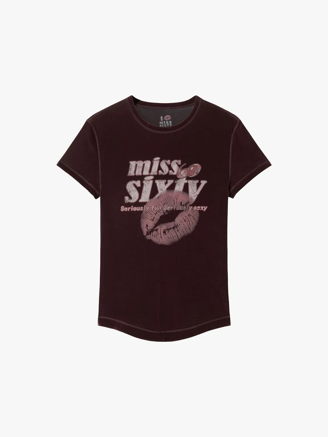 Miss Sixty 6M3SJ3410A t-shirt rød læbeprint