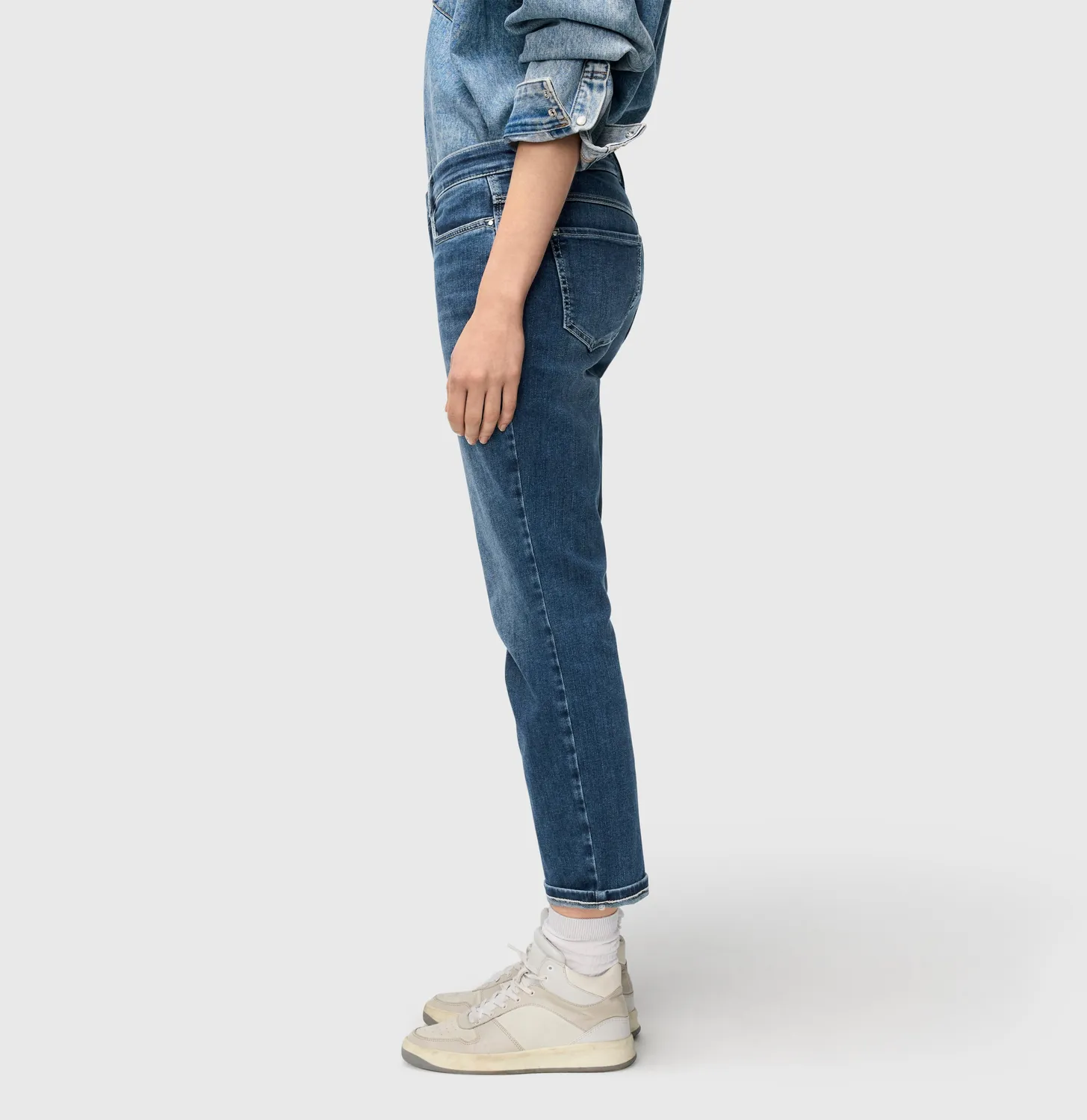 MAC Dream Cropped Authentic jeans blå straight
