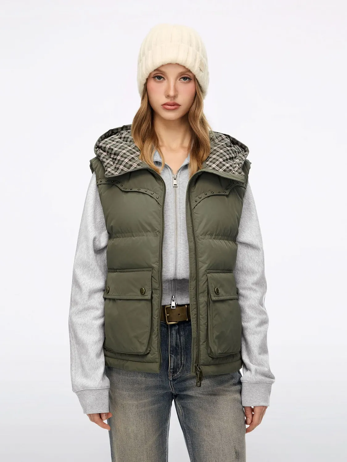Miss Sixty dunvest puffer hvid dun 90% nitter