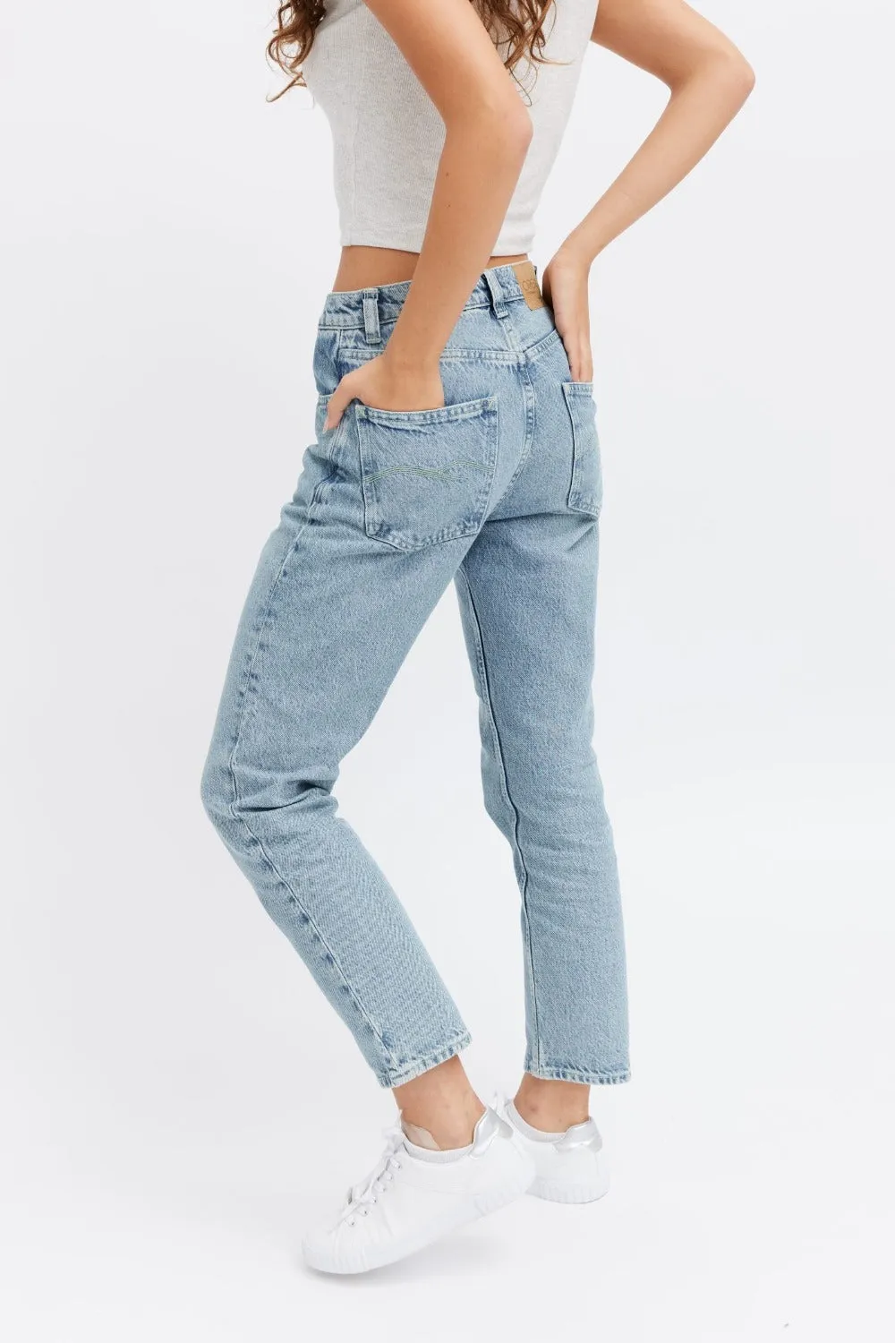 Organsk Aqua Shorty cropped jeans Ocean Breeze turkis