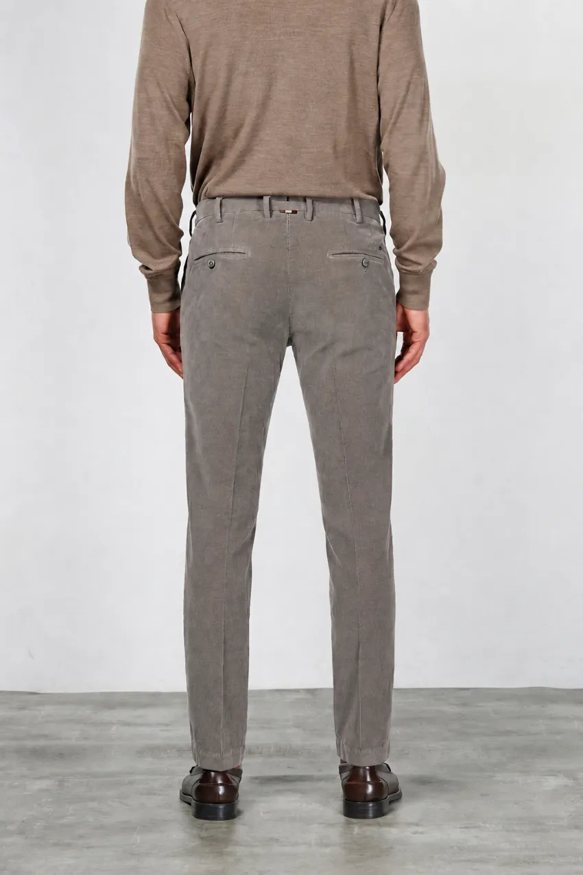 Mason's New York chinobukser grå fløjl regular fit