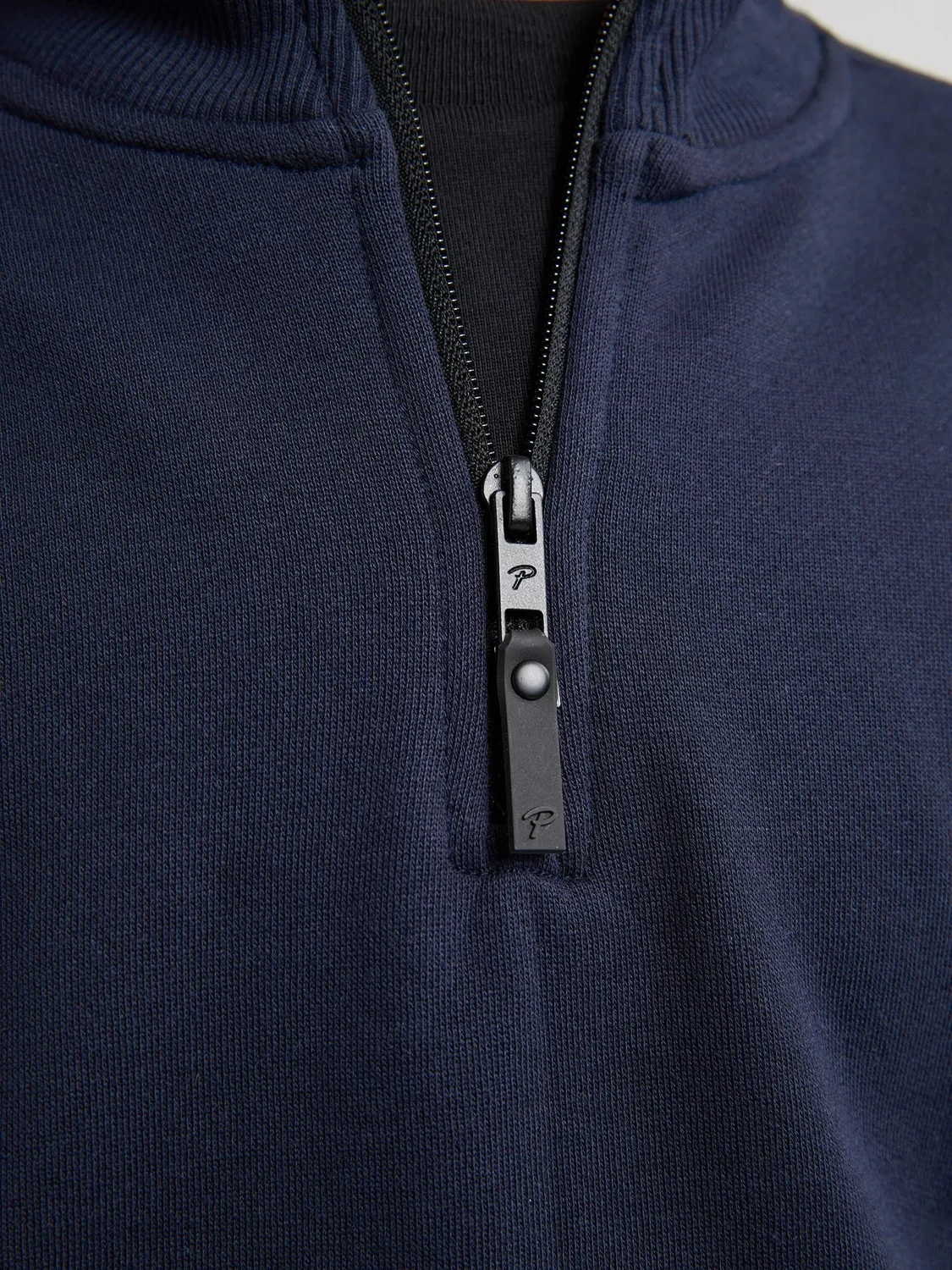 Petrol Industries Skagit half-zip drengetrøje royal navy bomuld