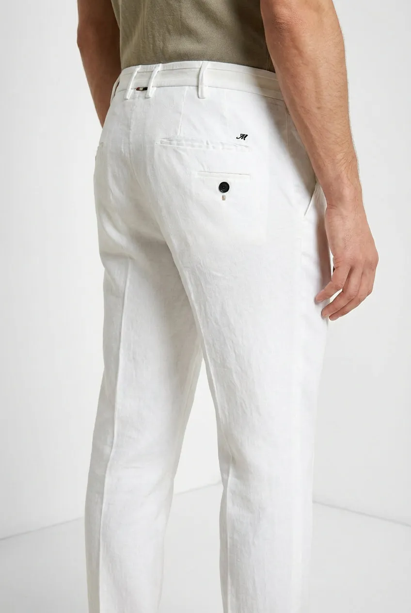 Mason's New York Cambridge chino hvide regular fit hør