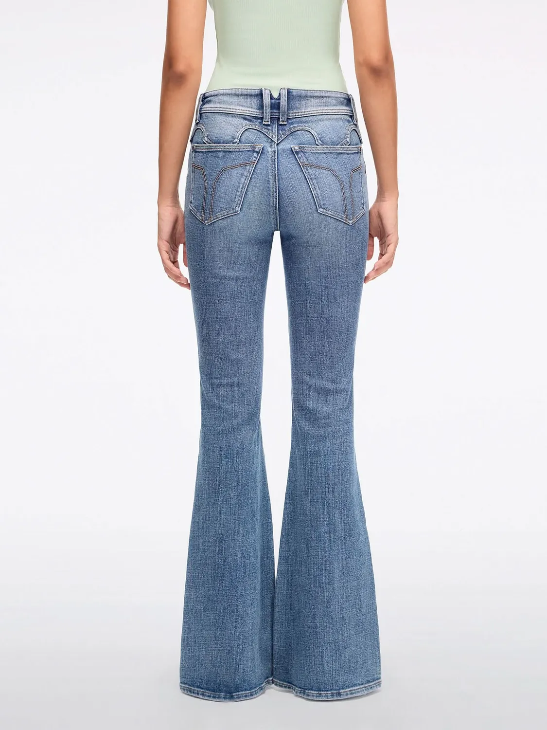 Miss Sixty Bella flare jeans middle blue stretch