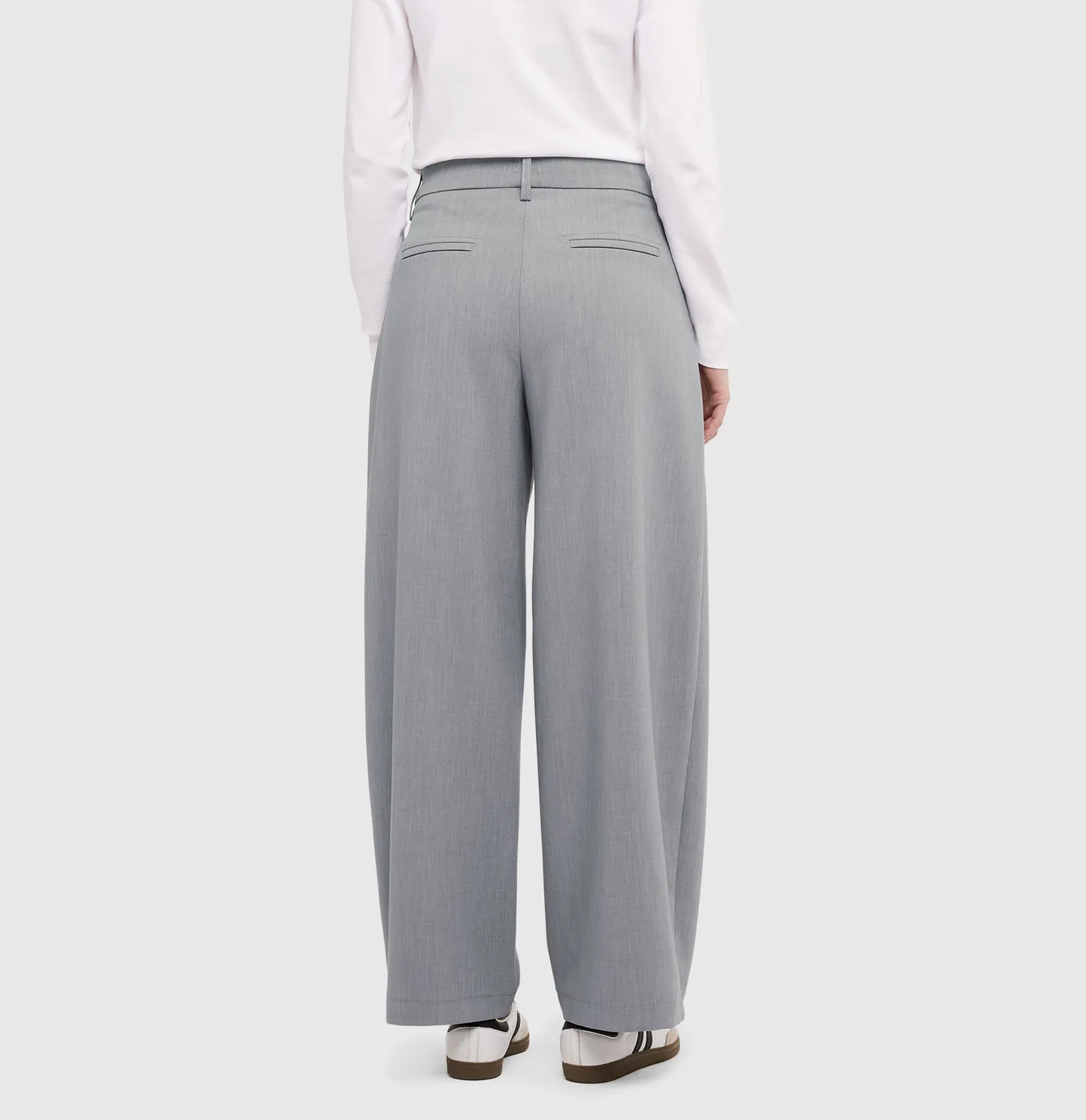MAC Jeans Bailey barrel bukser grå flannel