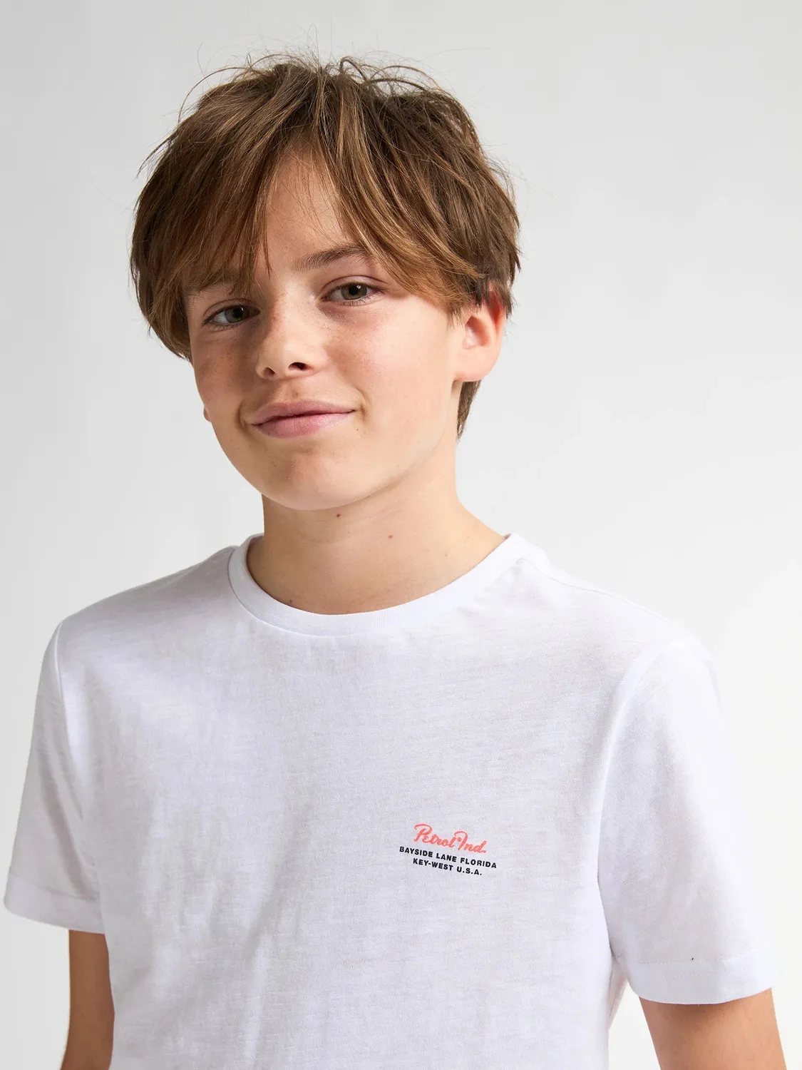 Petrol Tealshore backprint T-shirt dreng økologisk