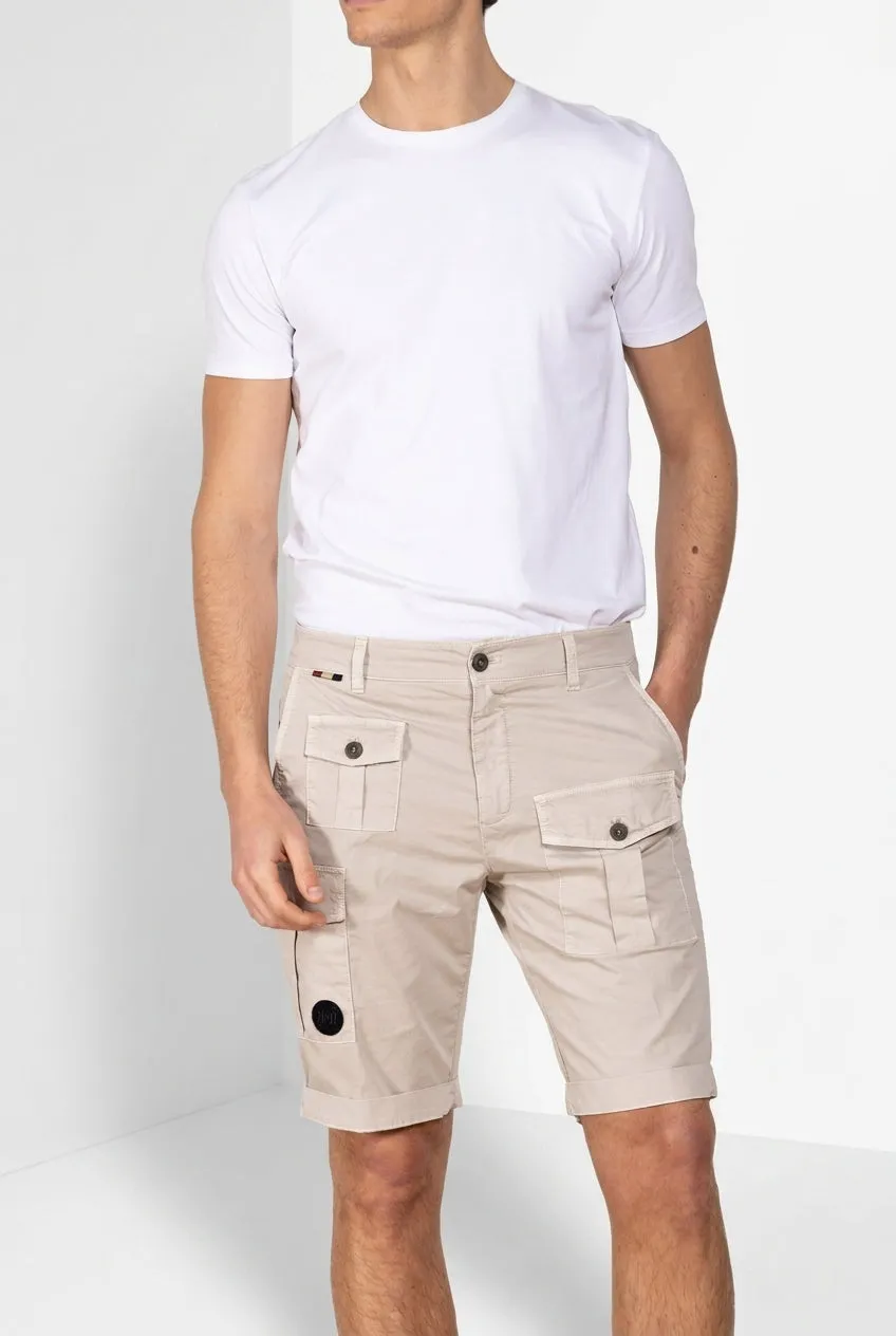 Mason's George Coolpocket cargo bermudashorts lys beige carrot fit