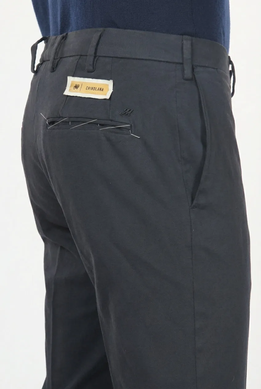 Mason's New York chino bukser natblå regular uld herre