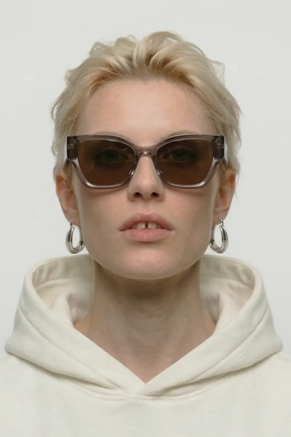 Organsk EYE.11 solbriller brun polariseret cat-eye