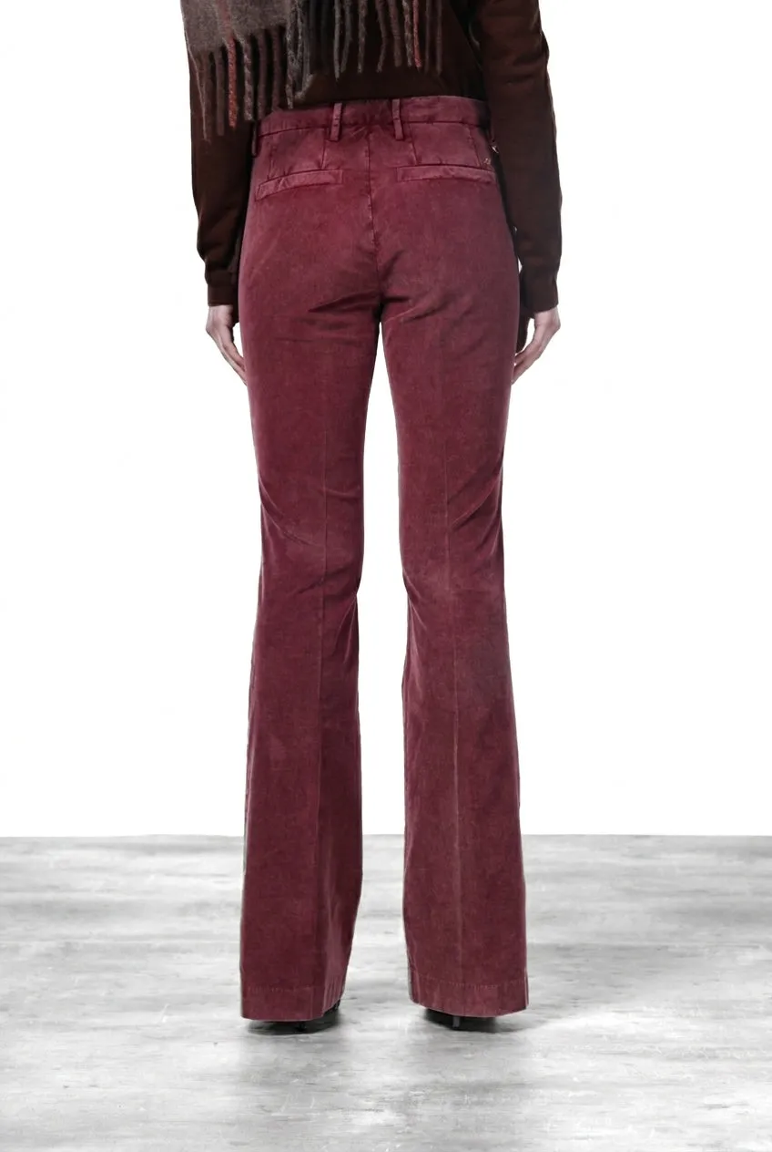 Mason's New York Flare chinobukser mosto slim fløjl