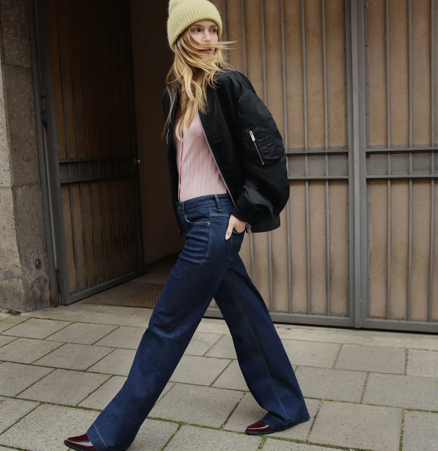 MAC Dream Wide straight jeans mørkeblå hyperstretch