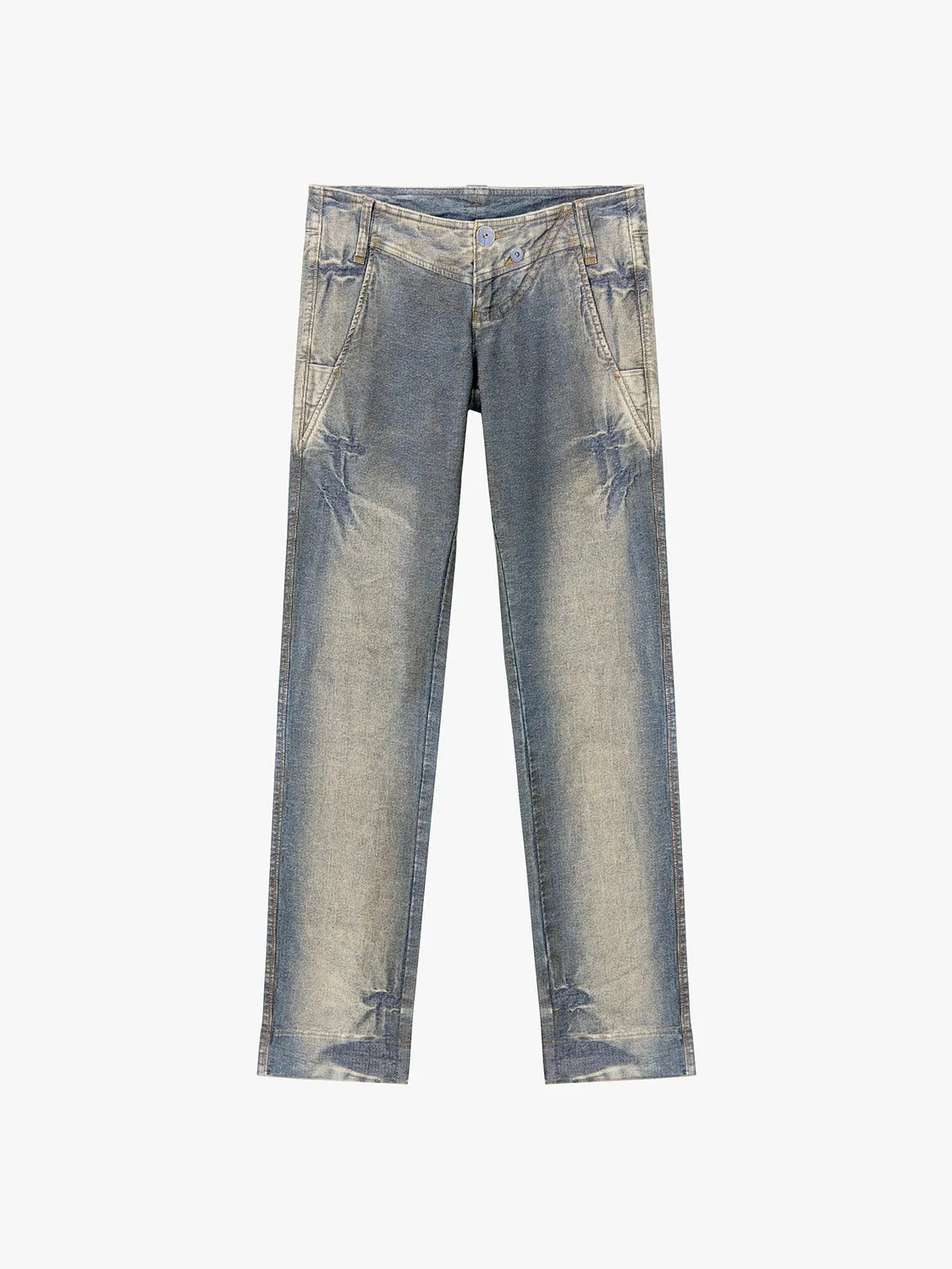 Miss Sixty KNWLS jeans petrol tie-dye lavtalje