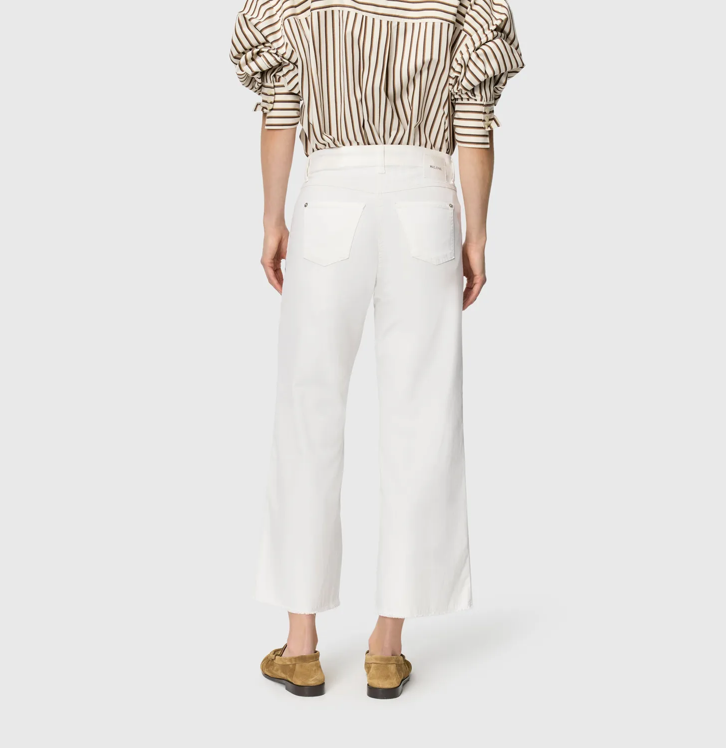 MAC Dream Wide Cropped jeans hvid wide fit