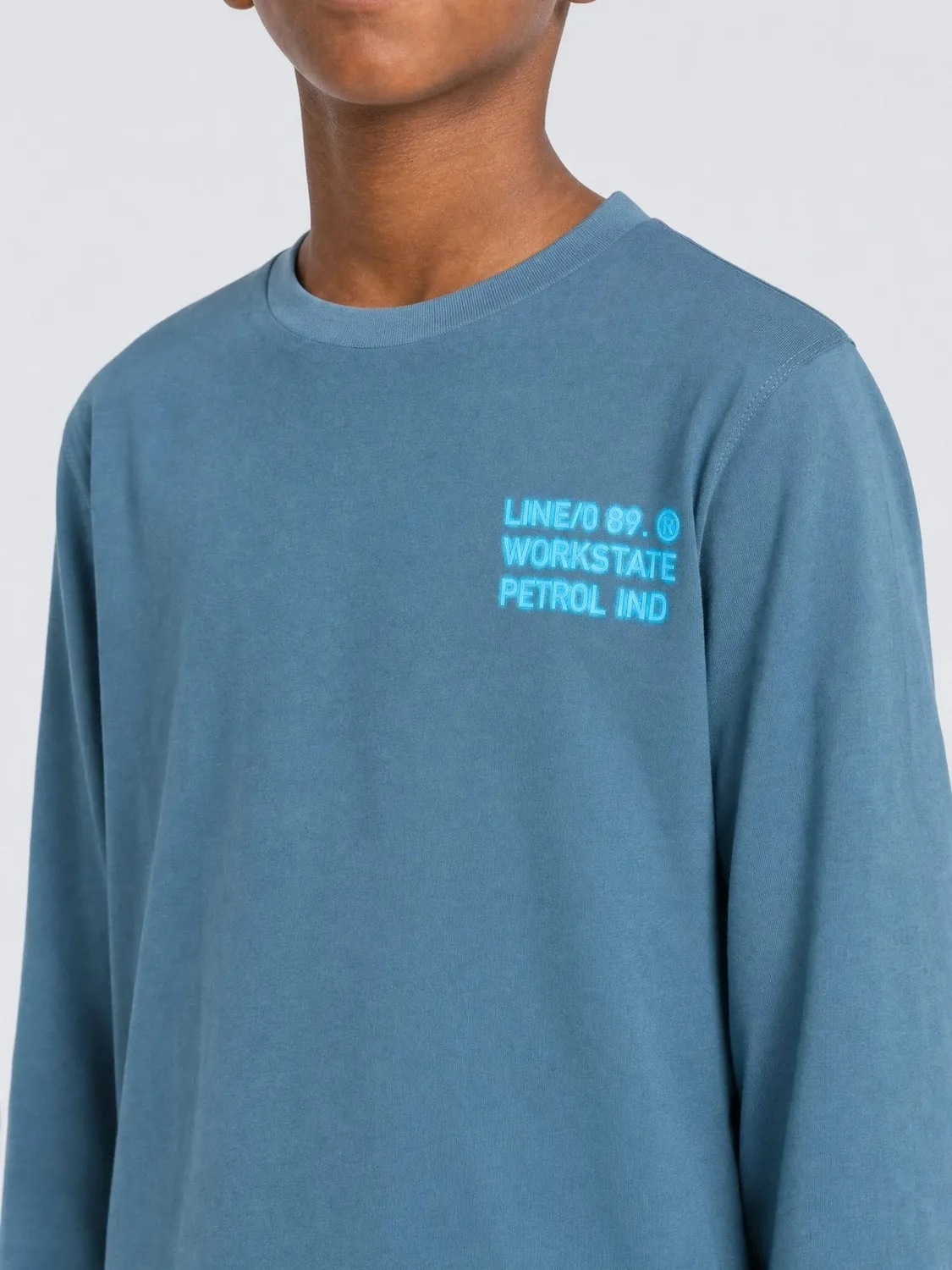 Petrol Industries Ironlake langærmet t-shirt Storm Blue bomuld