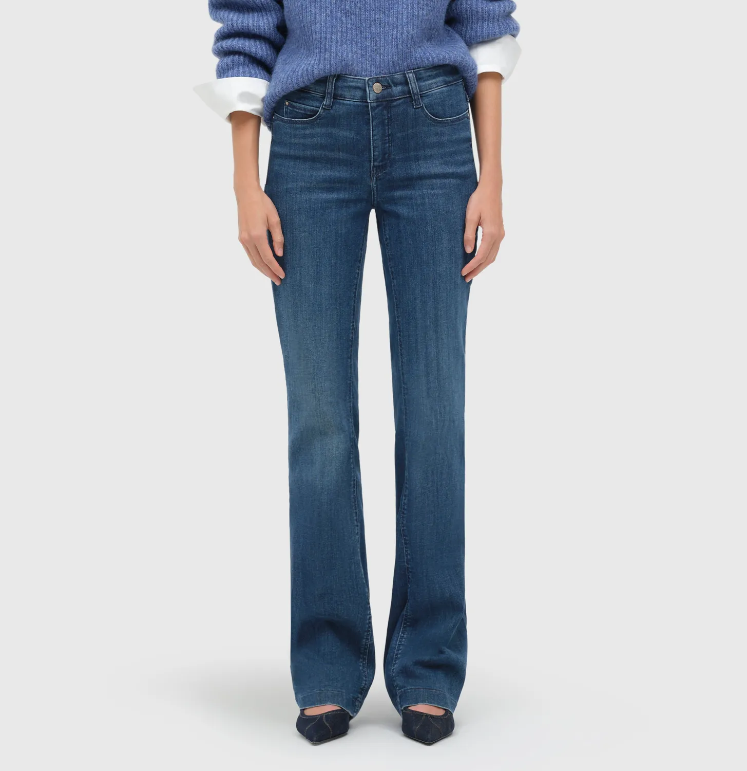 MAC Dream Boot 5429 bootcut jeans mellemblå