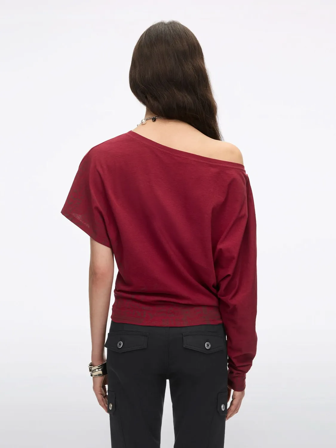 Miss Sixty Kiss Me t-shirt lip-print sort løs
