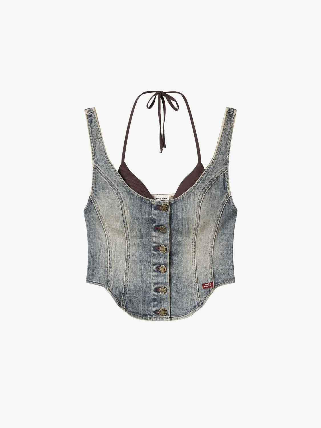 Miss Sixty denim vest sæt lyseblå 2-delt XS-L