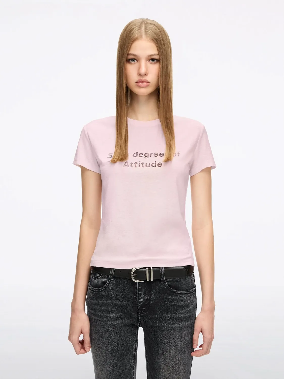 Miss Sixty print t-shirt smørgul slim fit