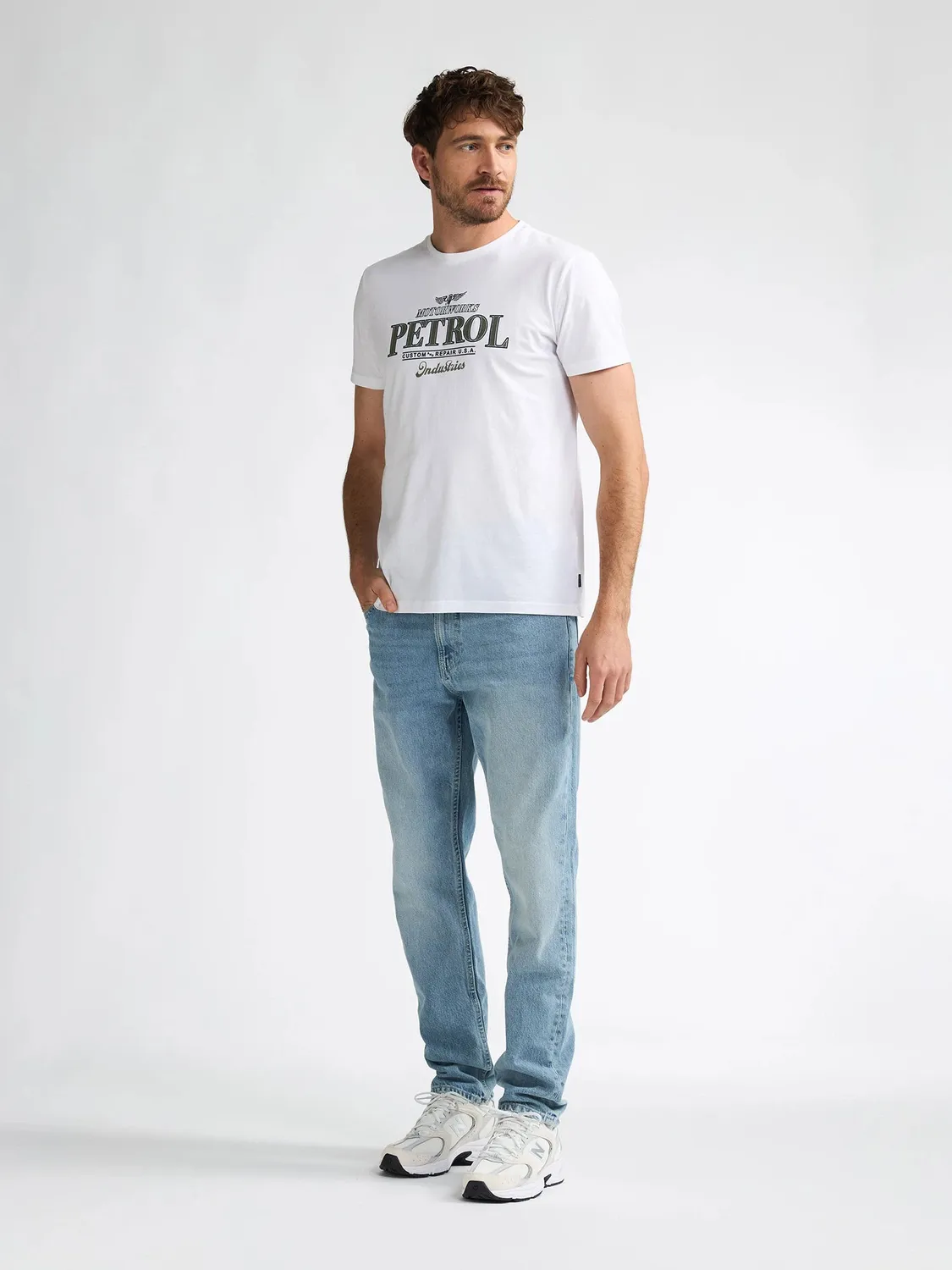 Petrol Industries Astro T-shirt Bright White i bomuld
