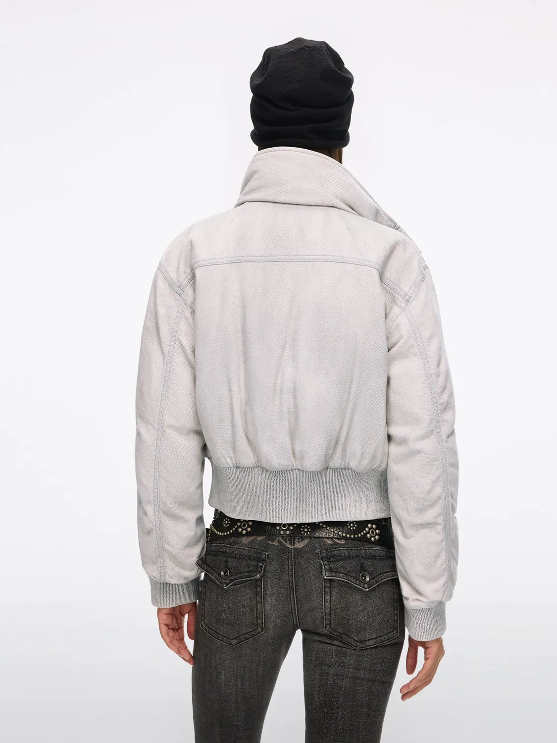 Miss Sixty Denim dunjakke lysegrå 90% dun fitted