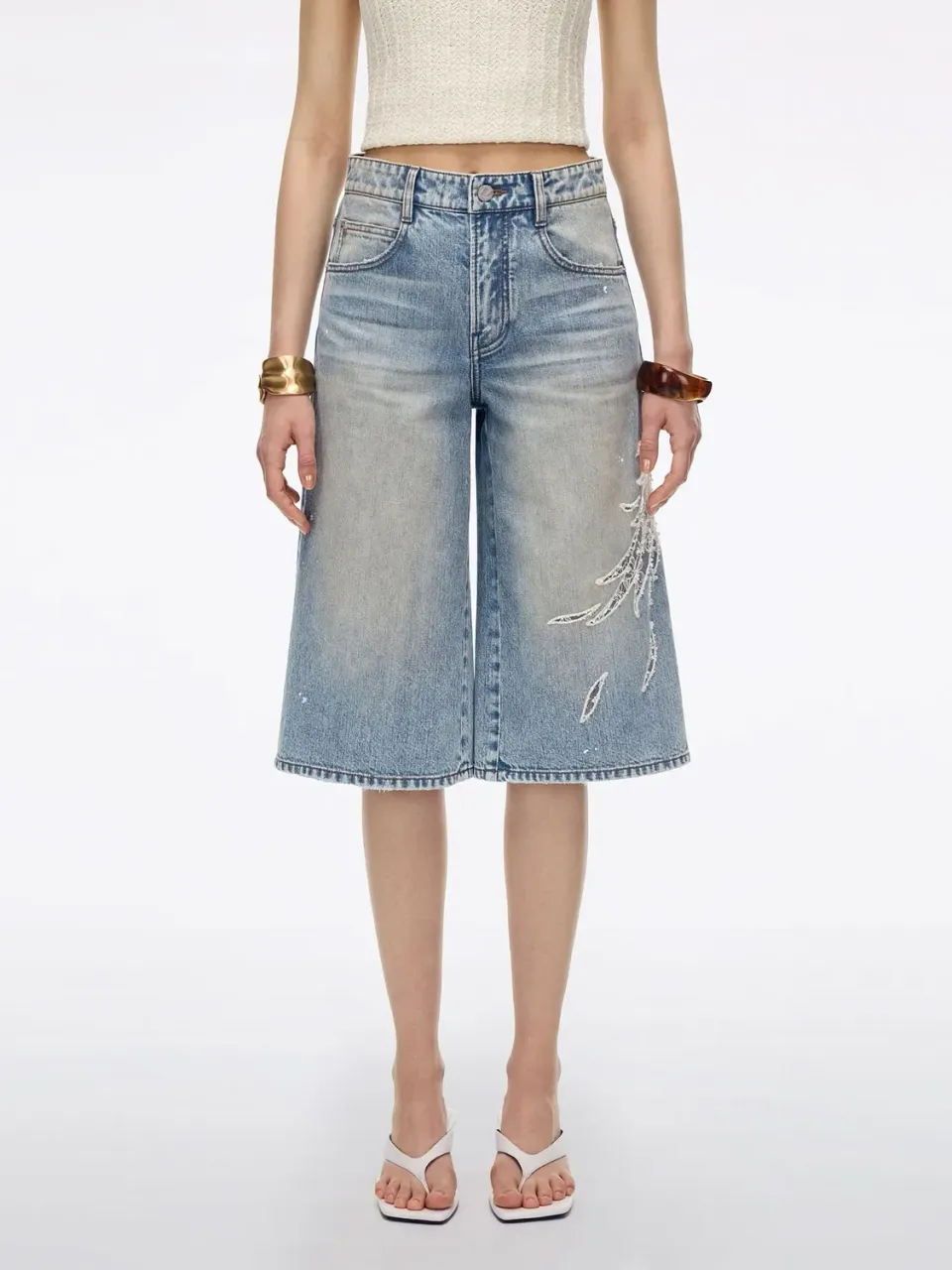 Miss Sixty denim shorts middle blue blonde