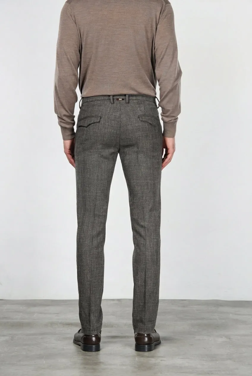 Mason's Torino City chino bukser mørkebrun slim pepita