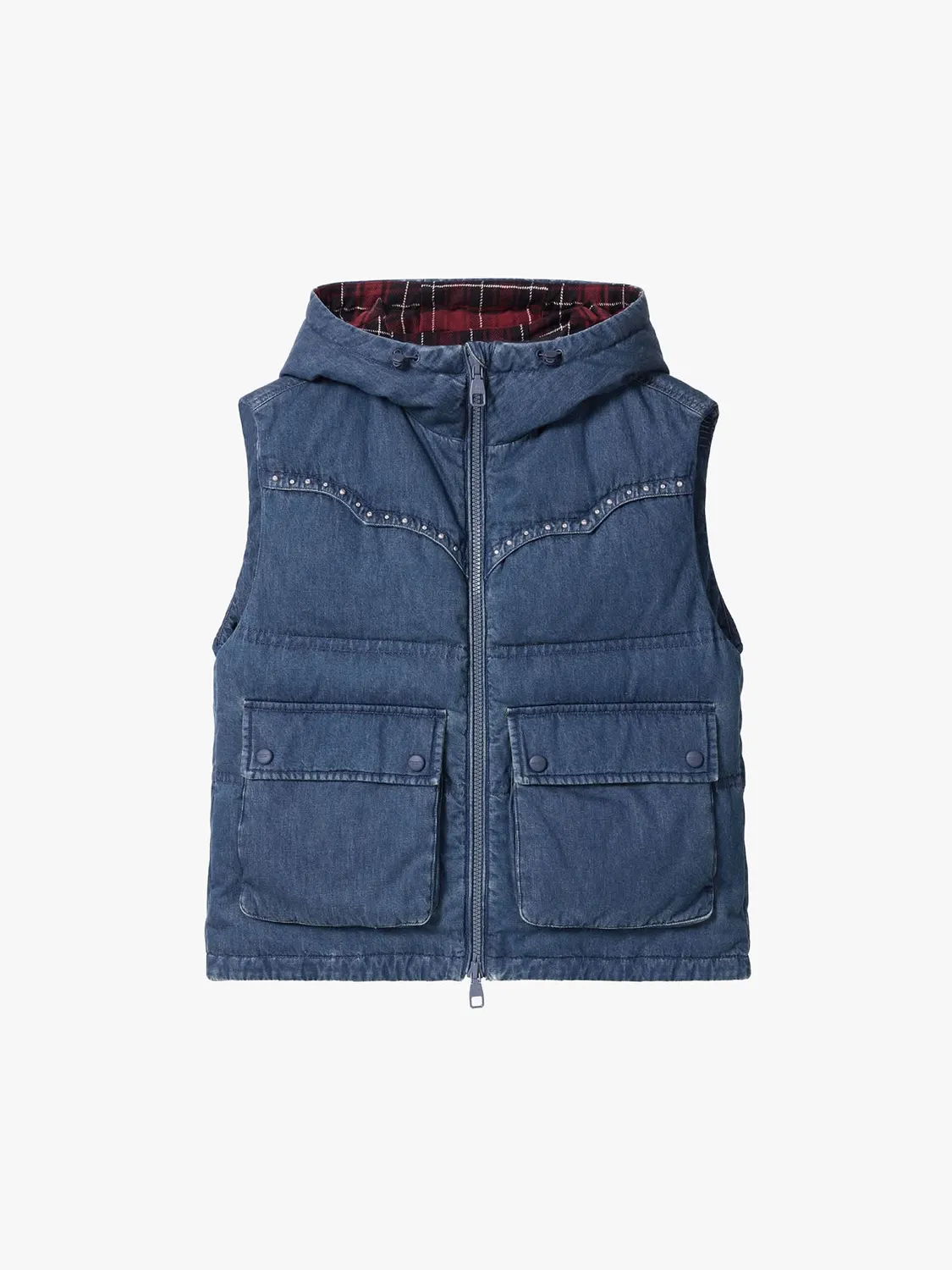Miss Sixty dunvest middle blue denim med nitter