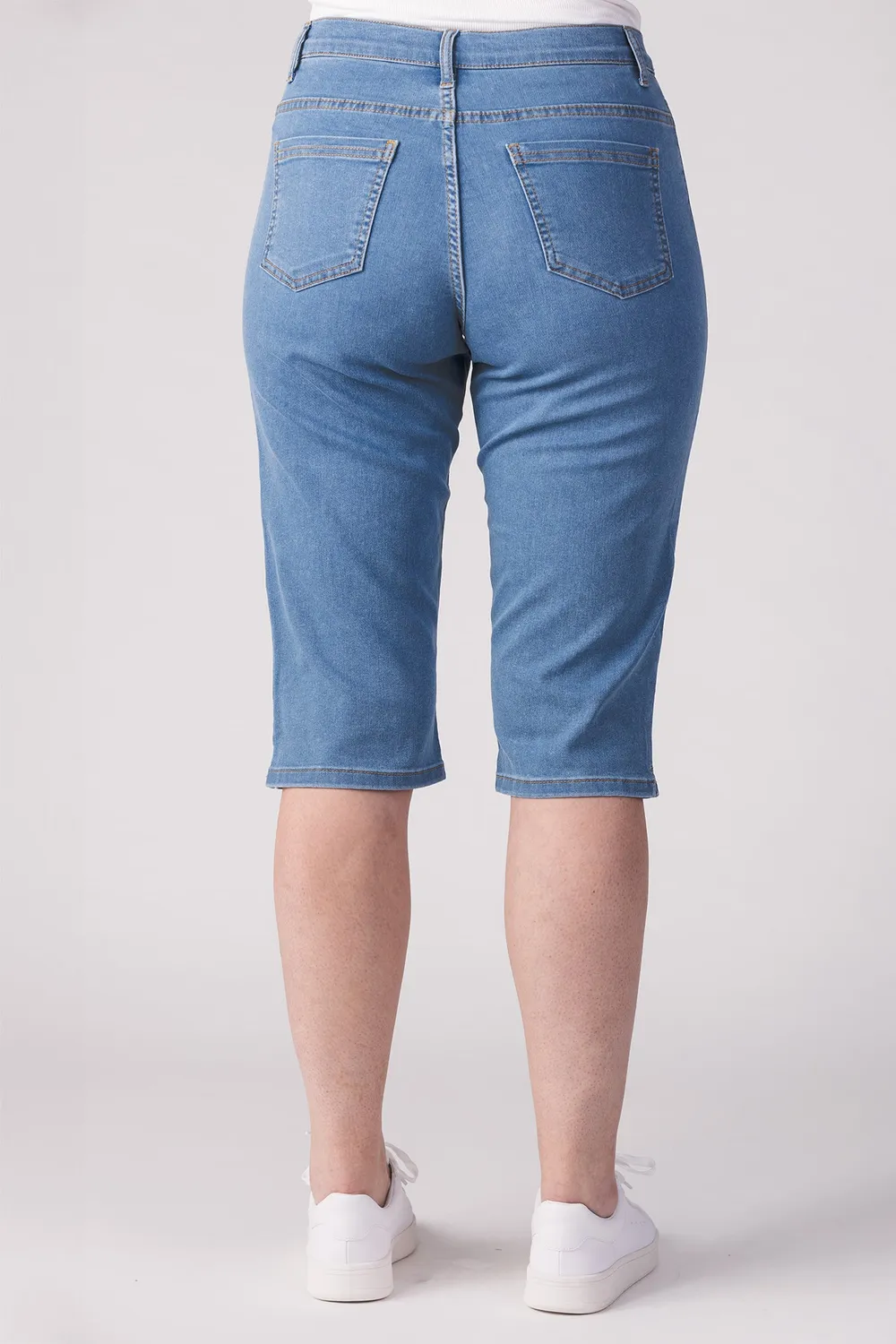 Merrytime 15661-432-20 Slim shorts lys denim stræk