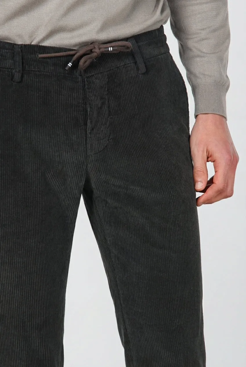 Mason's Milano Jogger chinobukser brun smal fløjl