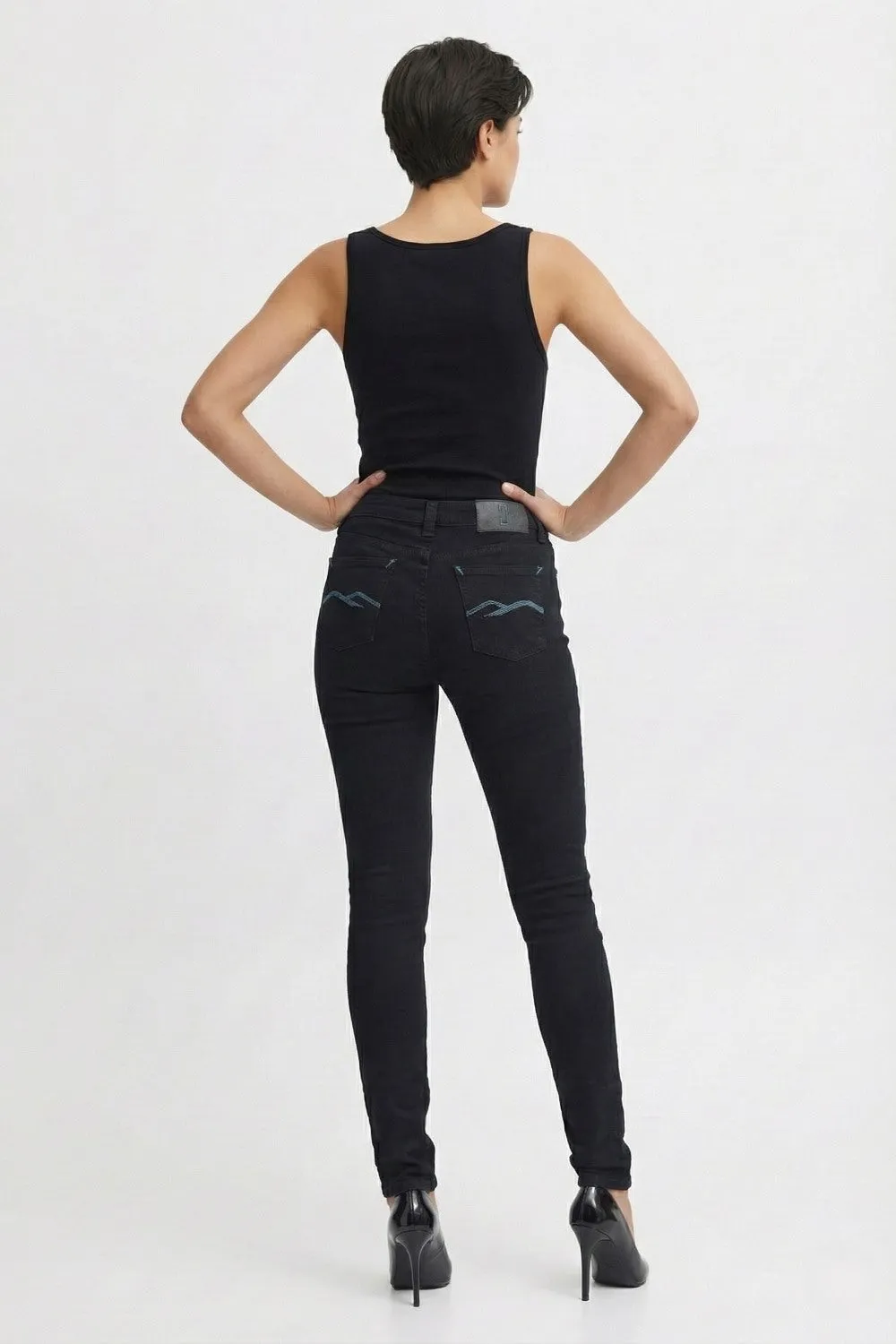 Organsk Breeze Midnight Blues jeans sort slim fit