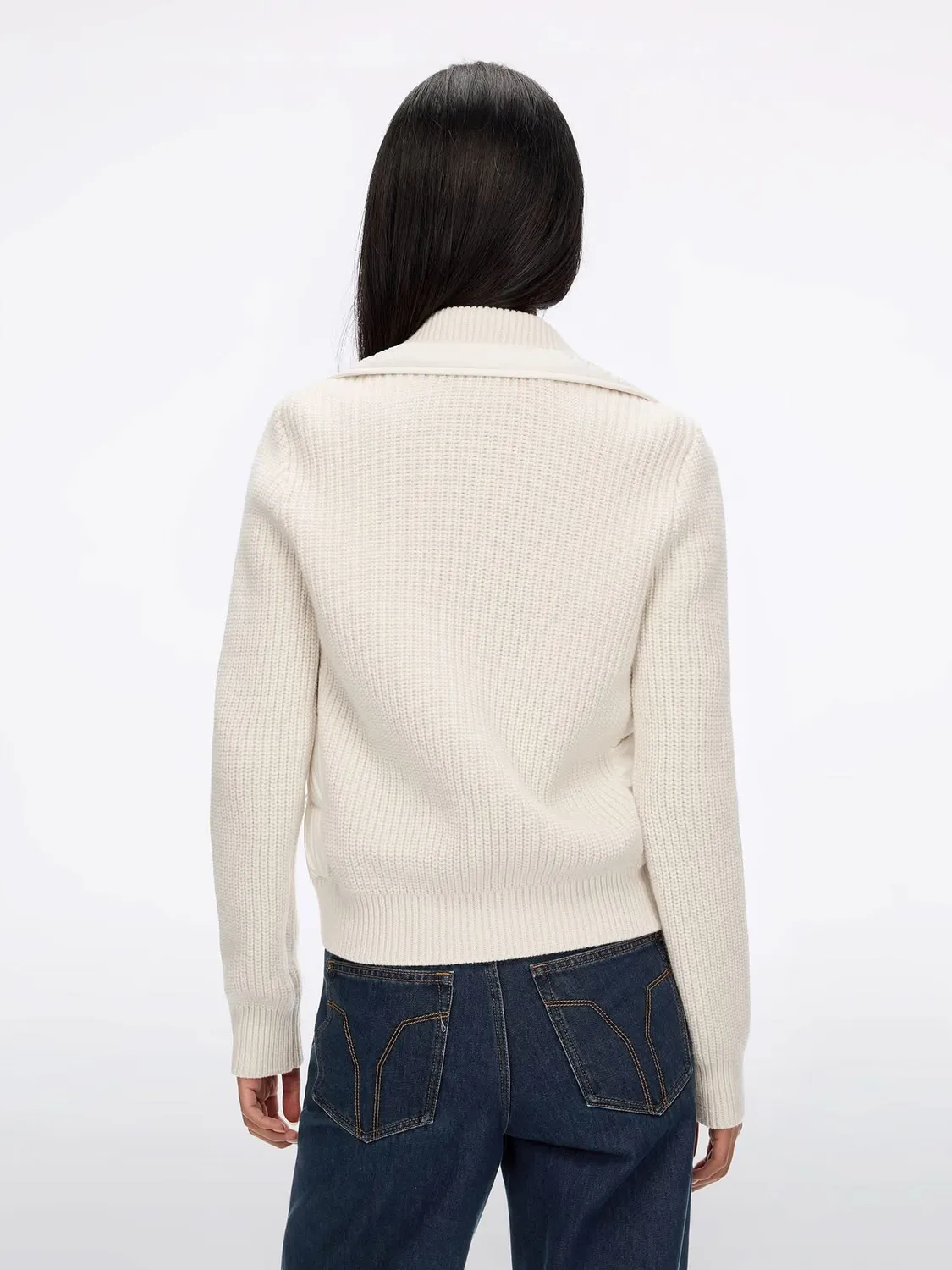 Miss Sixty Panelled Puffer jakke dun off white