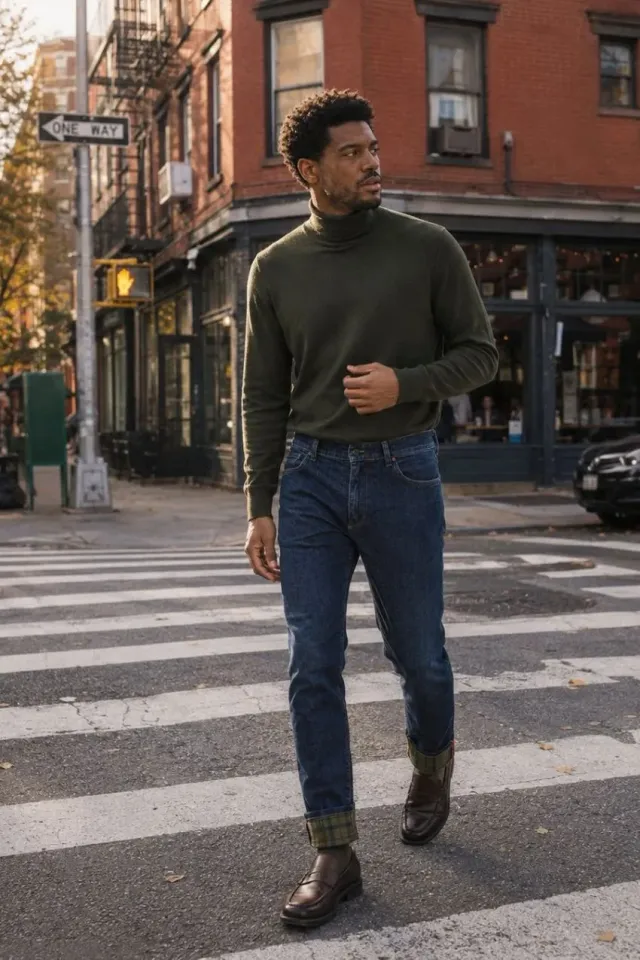 Mason's Harris jeans slim blå Prince of Wales