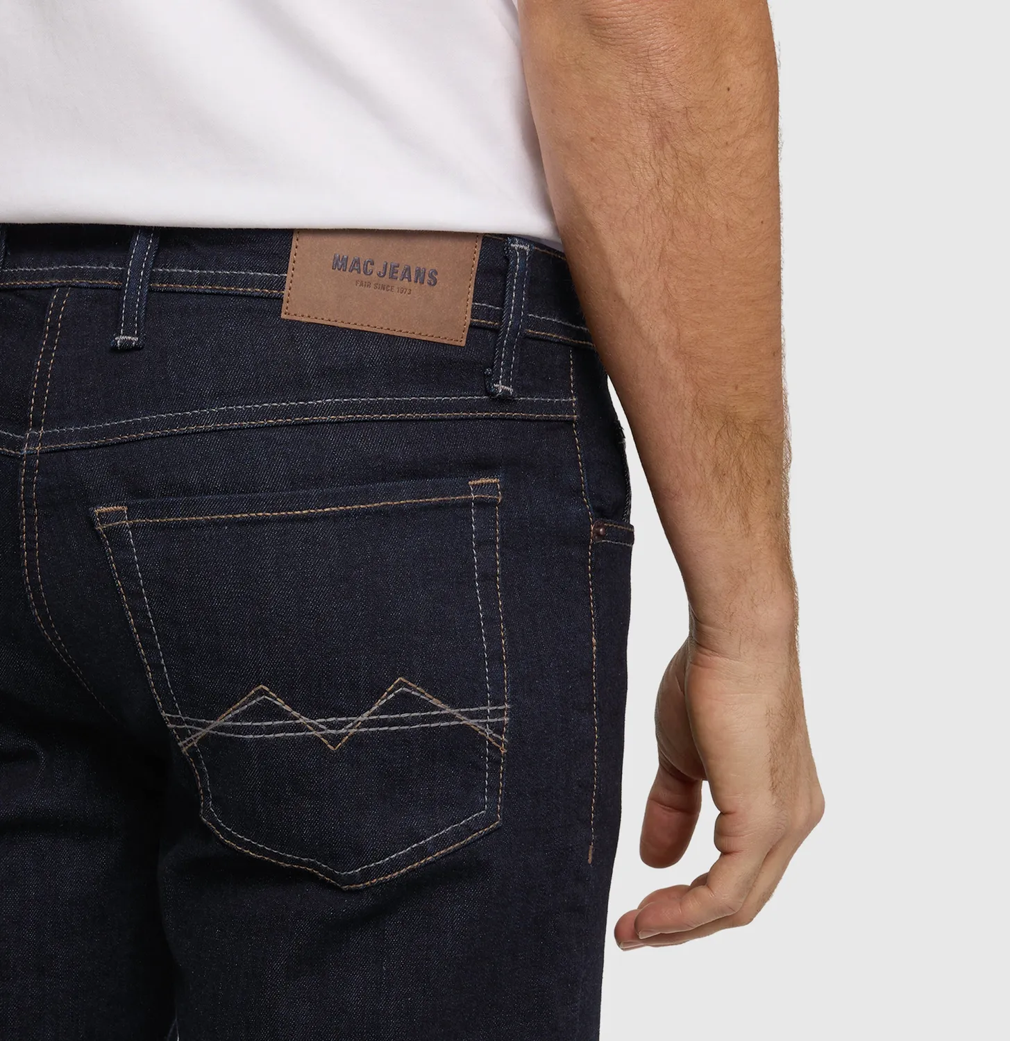 MAC Arne modern jeans mørkeblå stretch