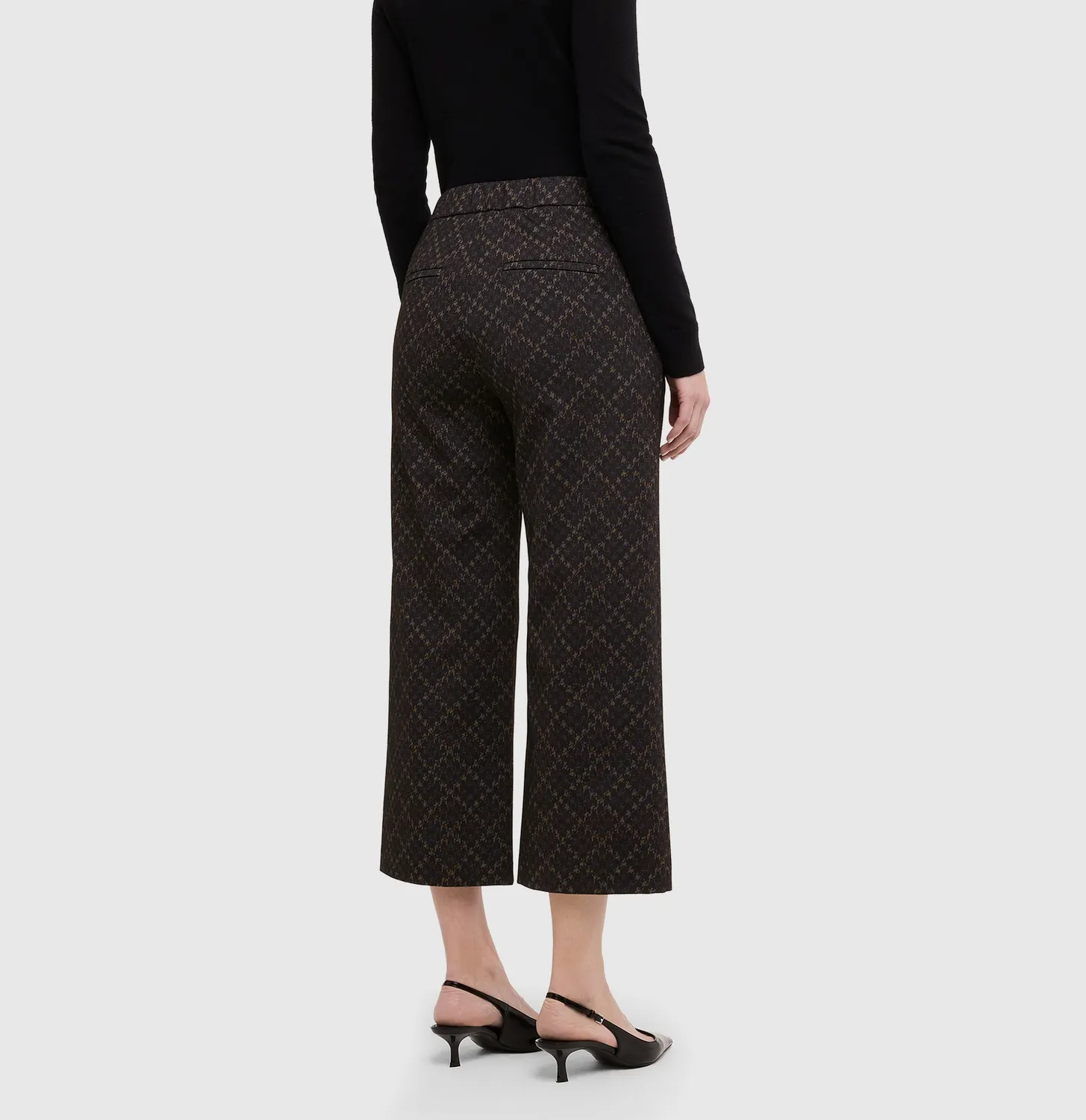 MAC Chiara Cropped bukser sort wide fit jersey