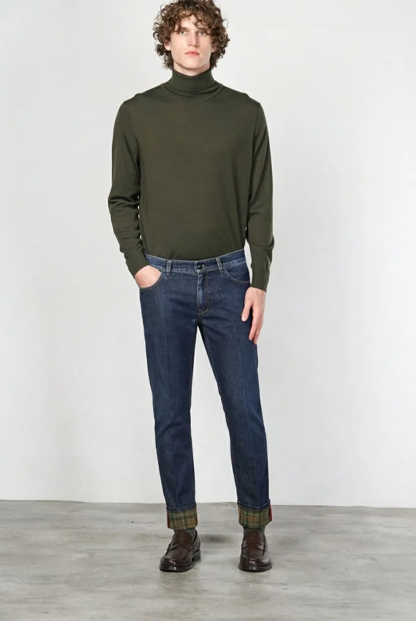 Mason's Harris jeans slim blå Prince of Wales