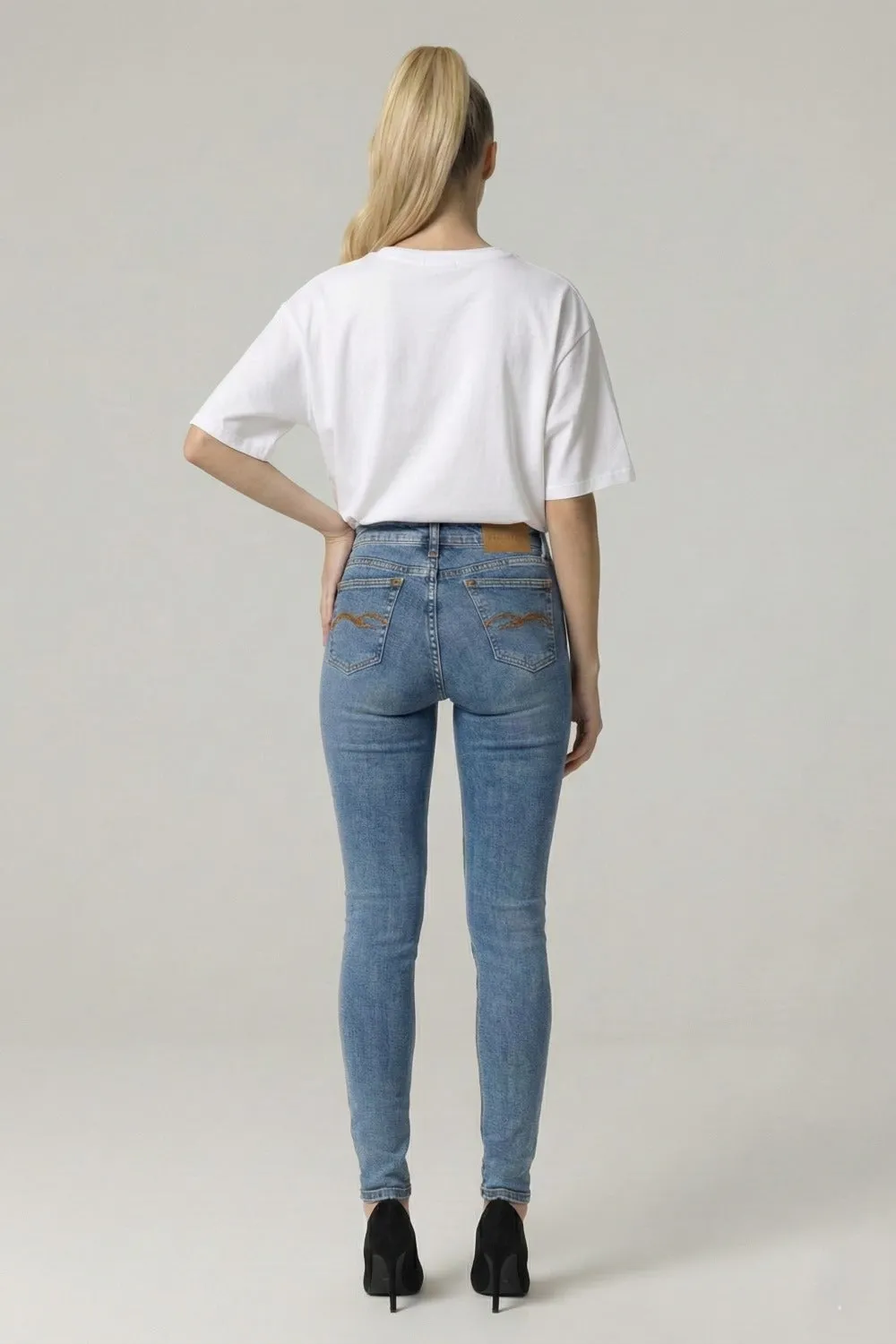 Organsk Breeze Sinless Grace slim jeans lyseblå